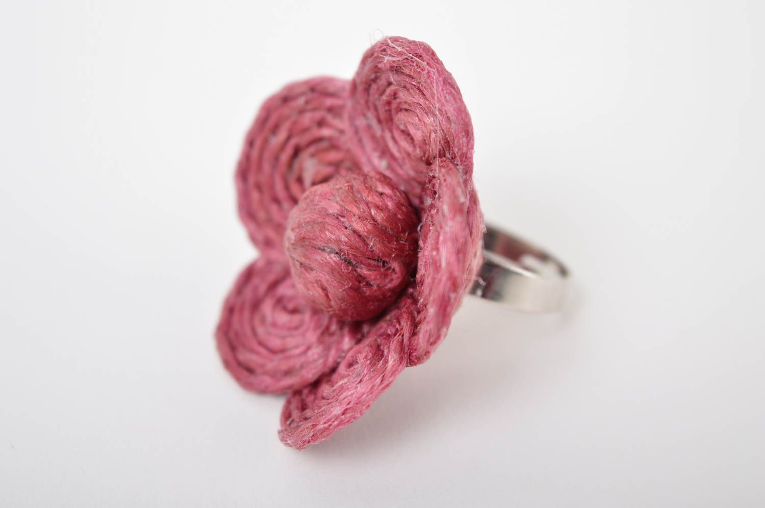 Unusual handmade ring design stylish flower ring accessories for girls photo 2