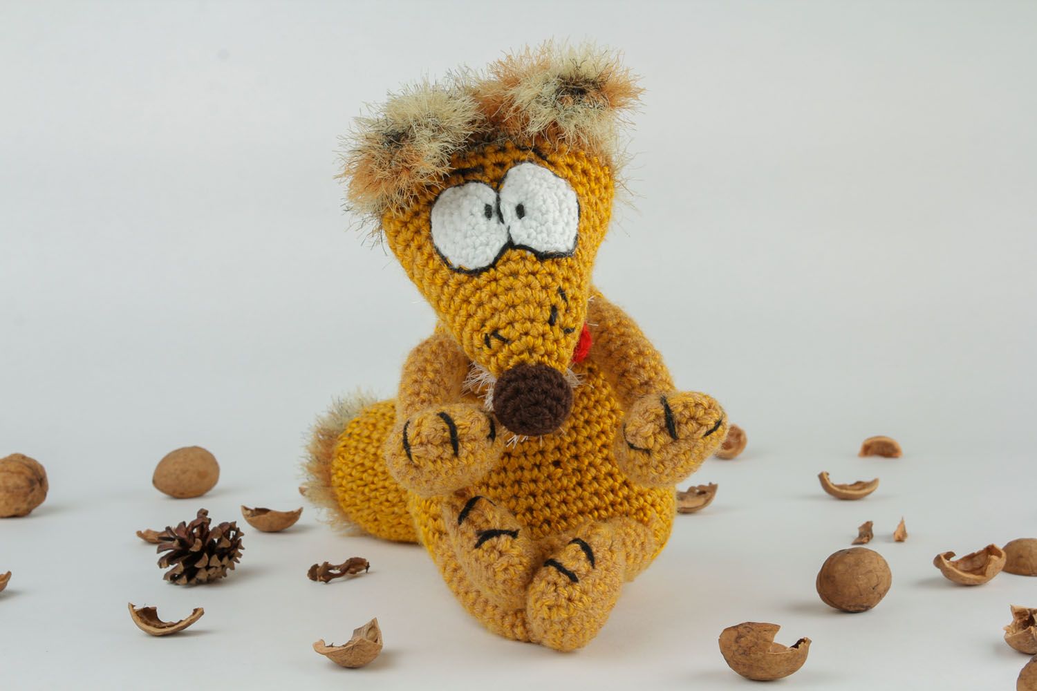 Knitted toy Fox Basil photo 1