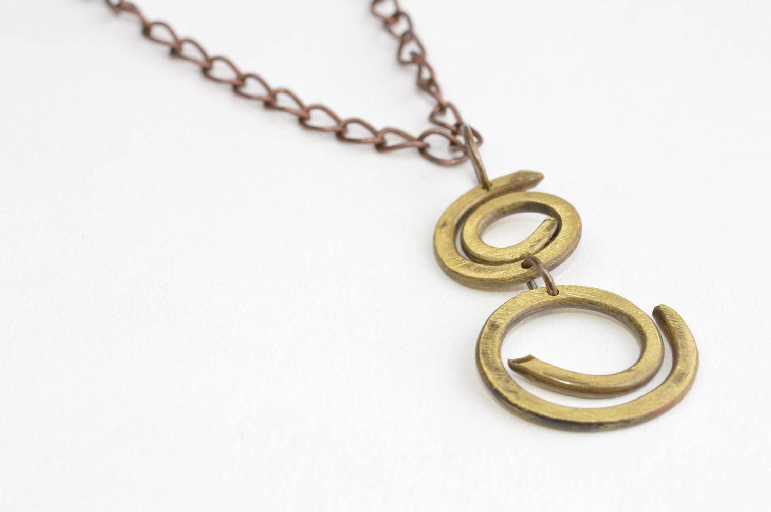 Natural stone jewelry handmade accessories metal necklace brass jewelry photo 4