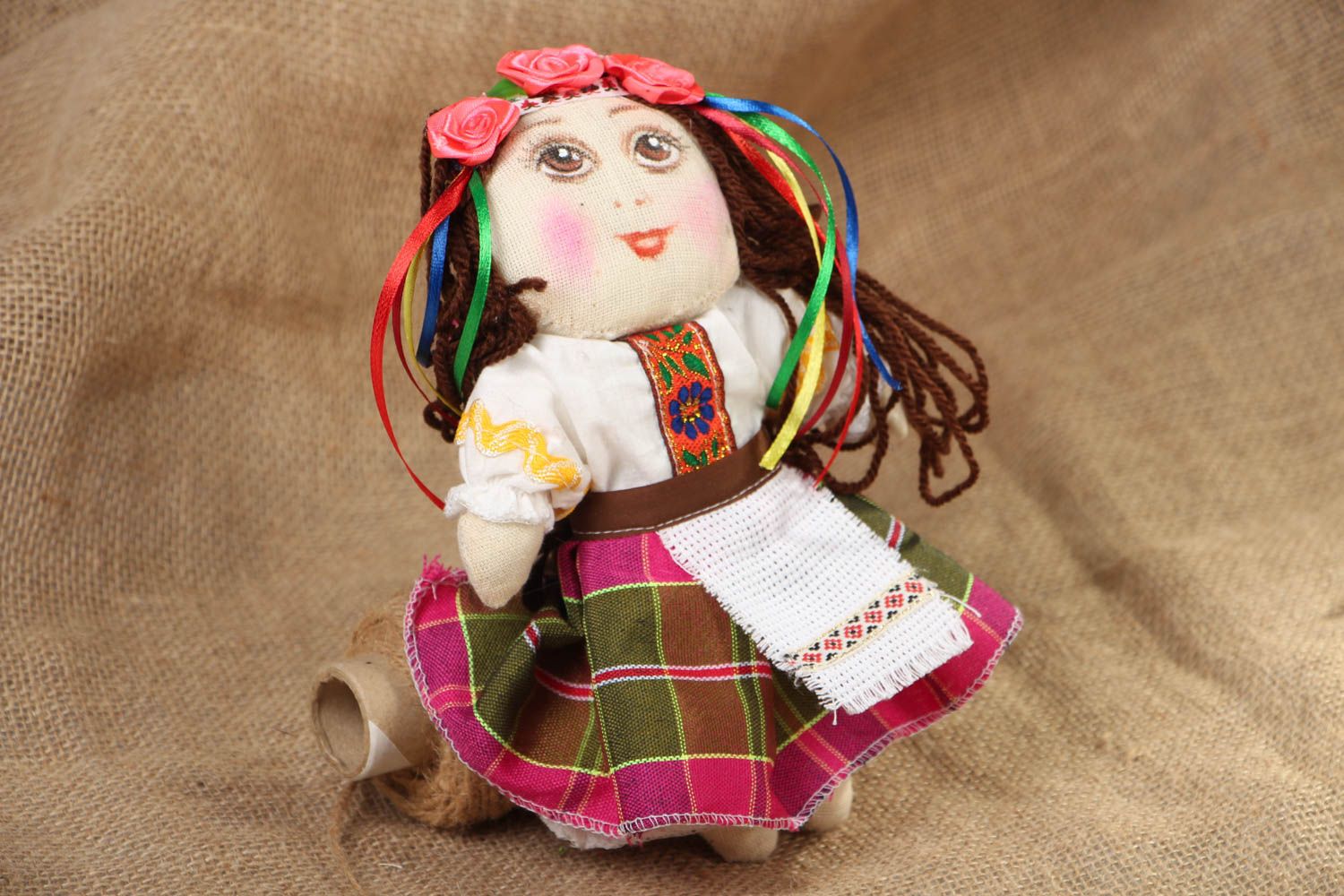 Soft fabric toy Ukrainian Girl photo 5