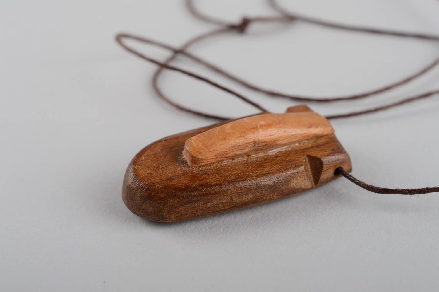 Unusual handmade wooden pendant wood craft ideas fashion neck accessories photo 9