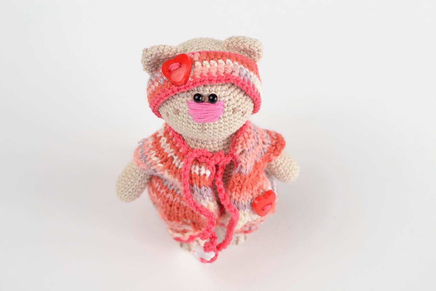 Juguete de peluche hecho a amno animalito tejido a crochet regalo para niños foto 3