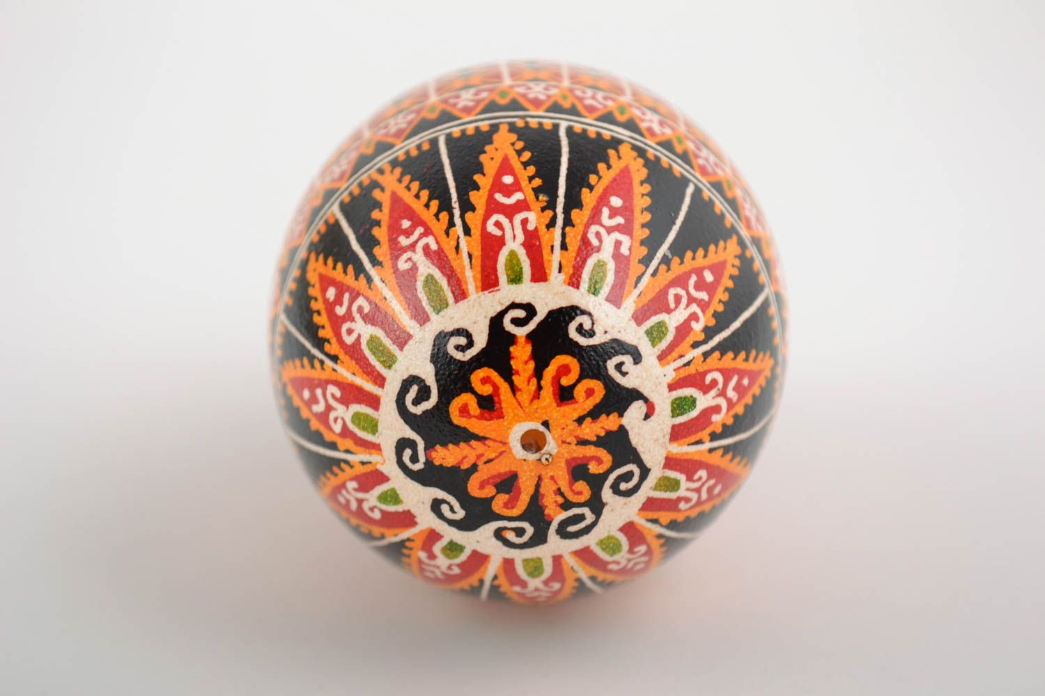 Unusual colorful handmade painted goose egg for Easter decor photo 5