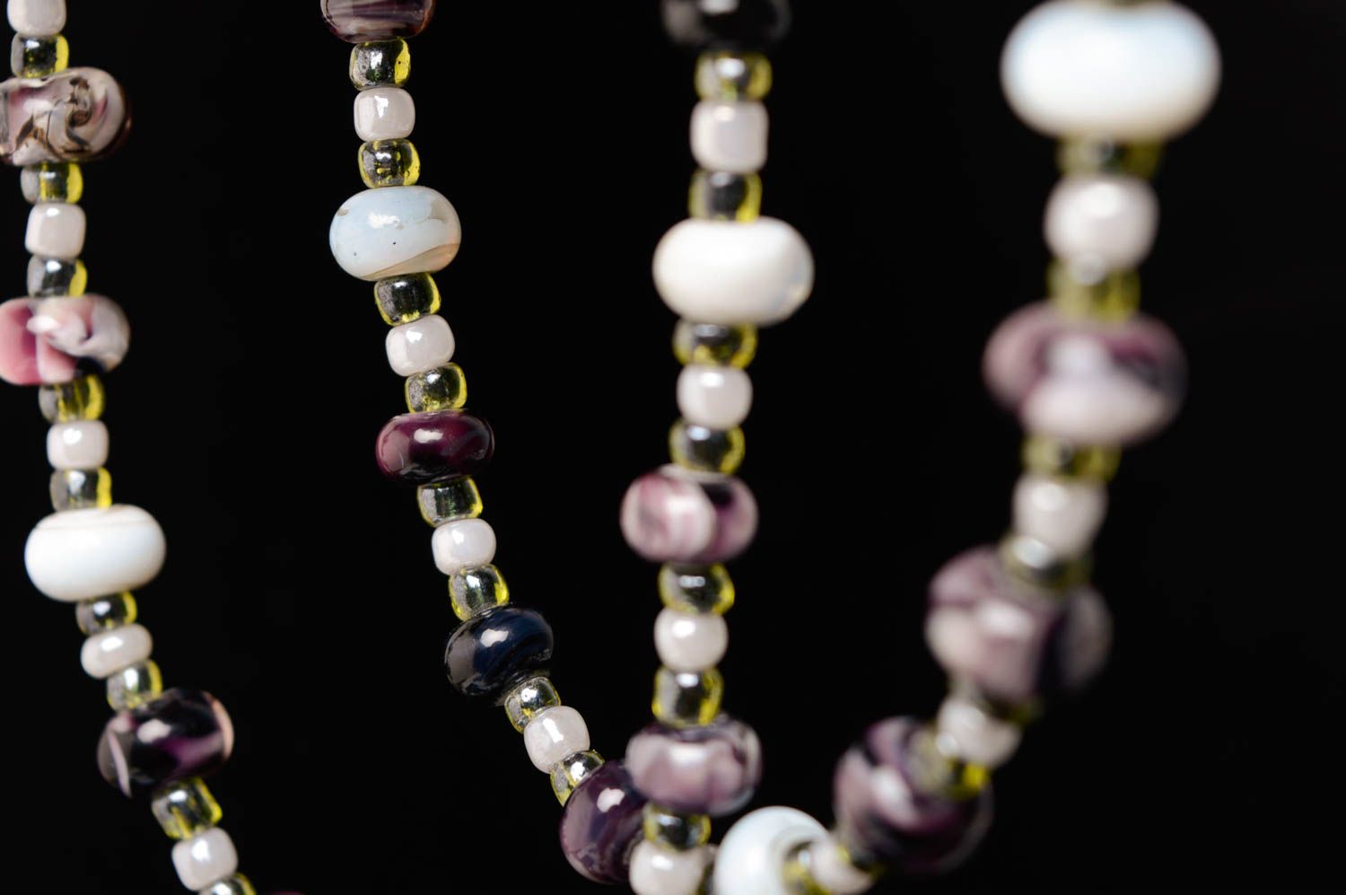 Long lampwork bead necklace photo 4