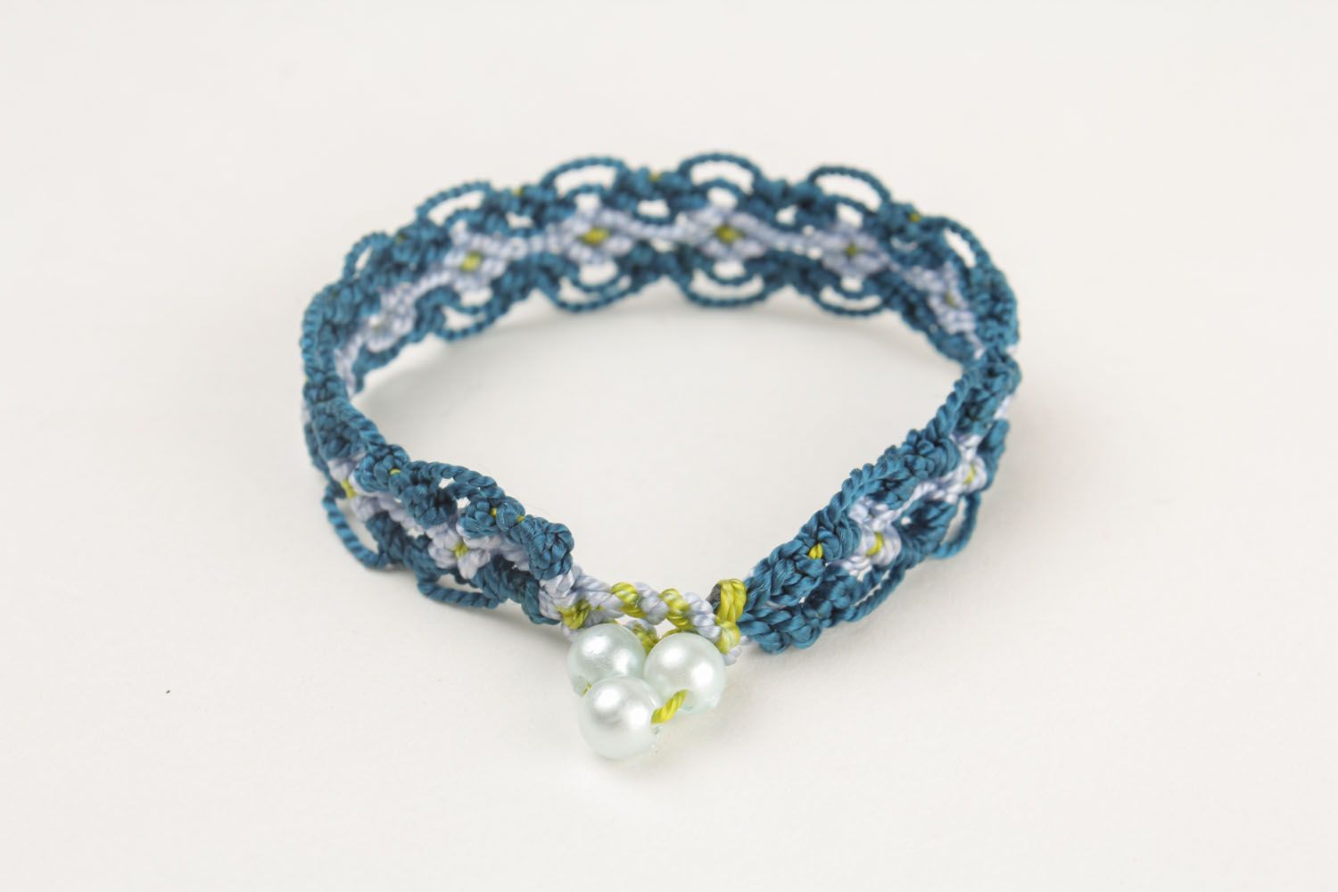 Blue threaded bracelet  photo 3