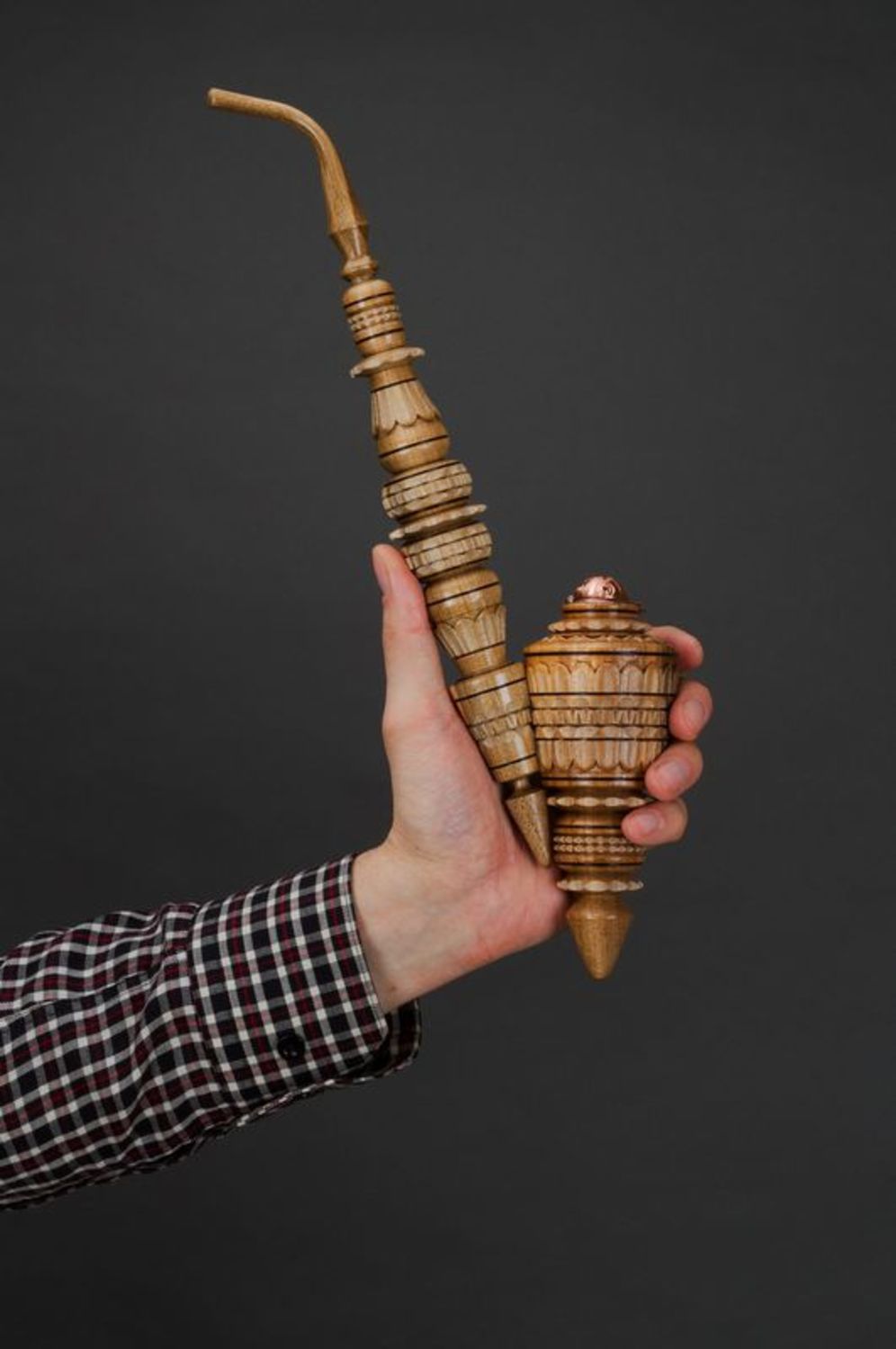 Pipa decorativa fatta a mano Pipa di legno Oggetti da collezione Pipa da uomo
 foto 2