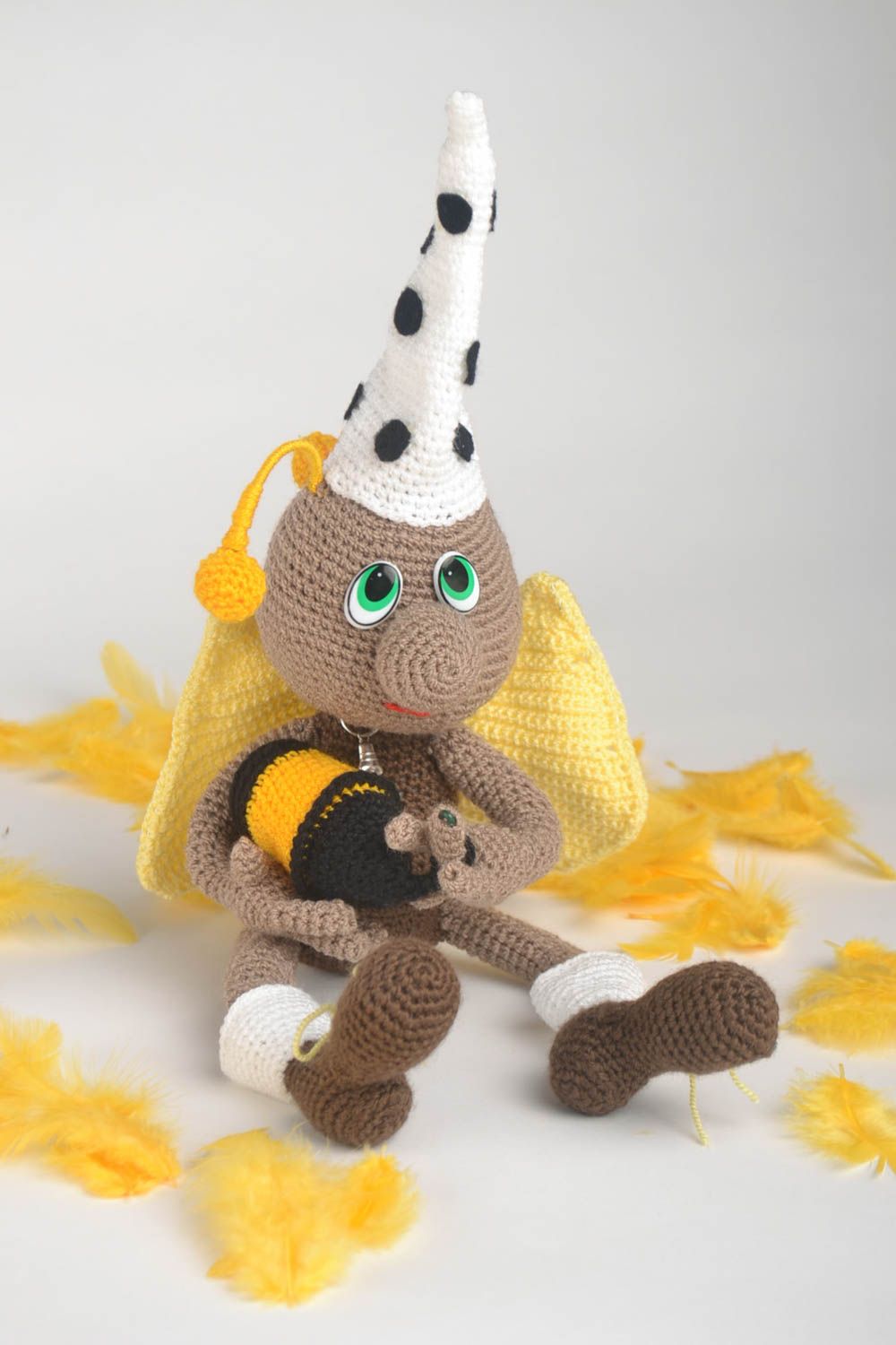 Juguete artesanal tejido a crochet peluche para niños regalo original Grillo foto 1