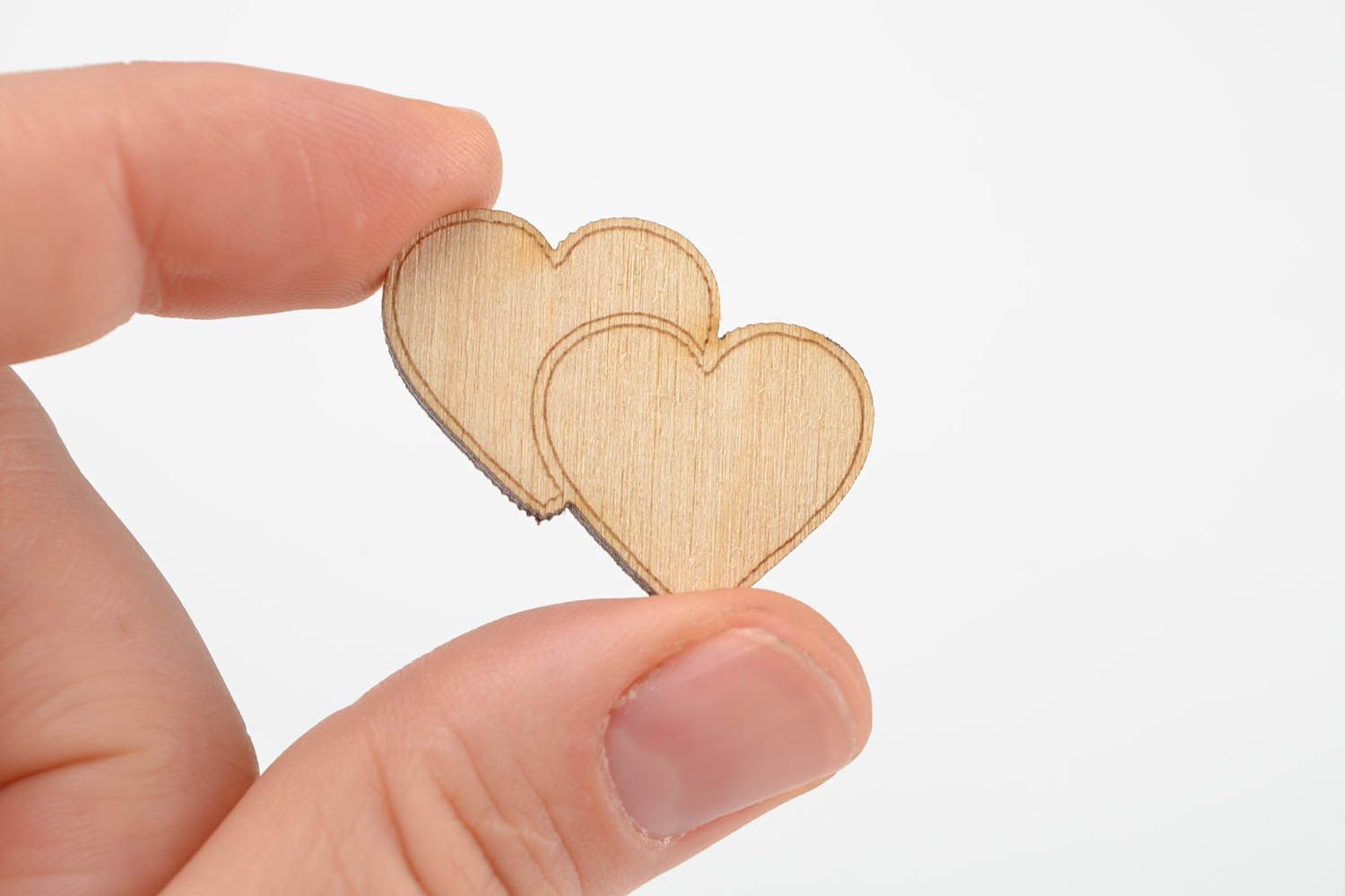 Handmade Holzartikel zum Gestalten Miniatur Figur Holz Rohling zum Bemalen Herz foto 2