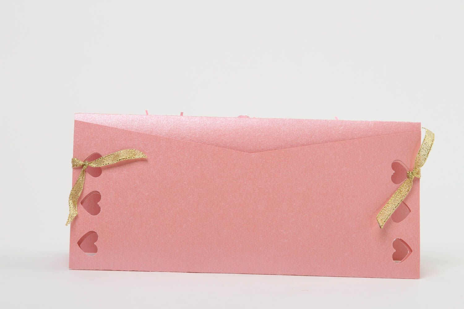 Tarjeta de felicitación rosada elegante postal hecha a mano regalo original foto 4