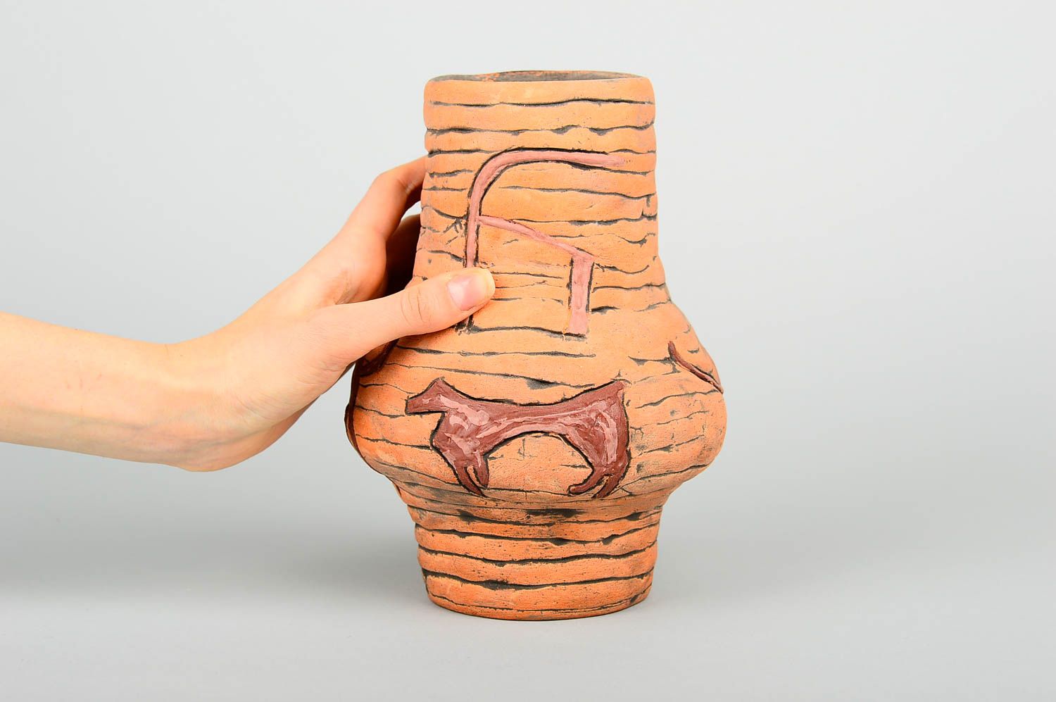 Красивая ваза ручной работы декор для дома керамическая ваза для цветов фото 2