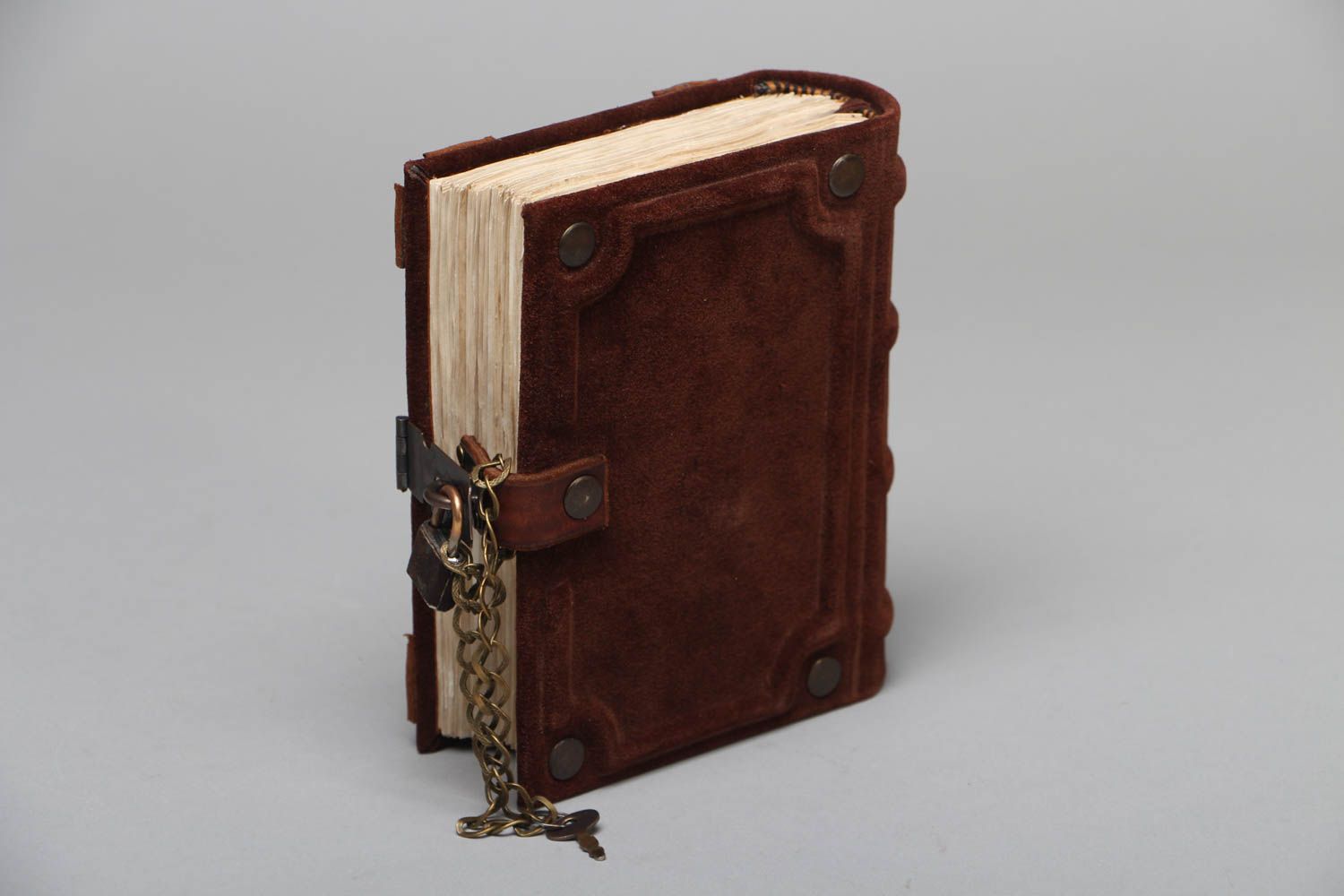 Handmade notebook with leather cover photo 2