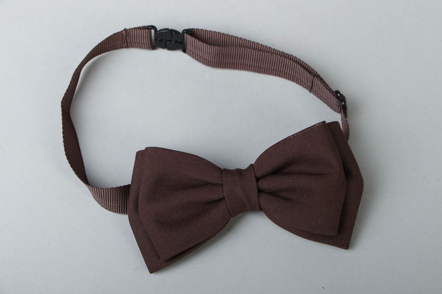 Fabric bow tie Chocolate photo 1
