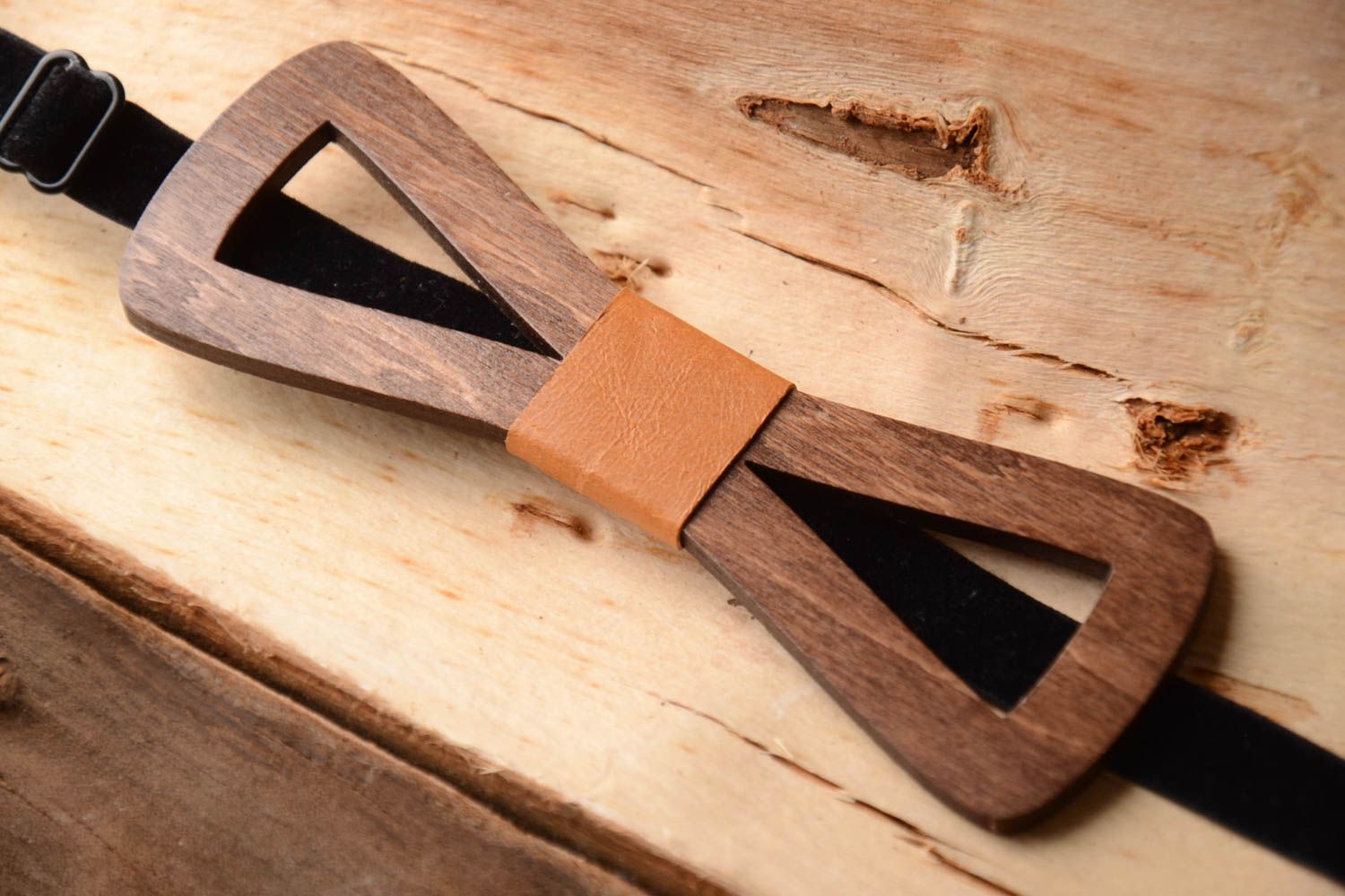 Handmade wooden bow tie cool bow tie accessories for men gifts for guys photo 1