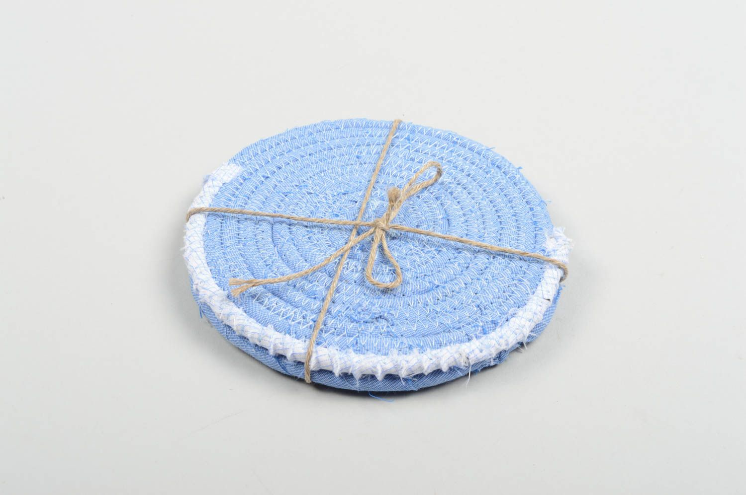 Unusual handmade fabric coaster hot pads kitchen textiles table decor ideas photo 5