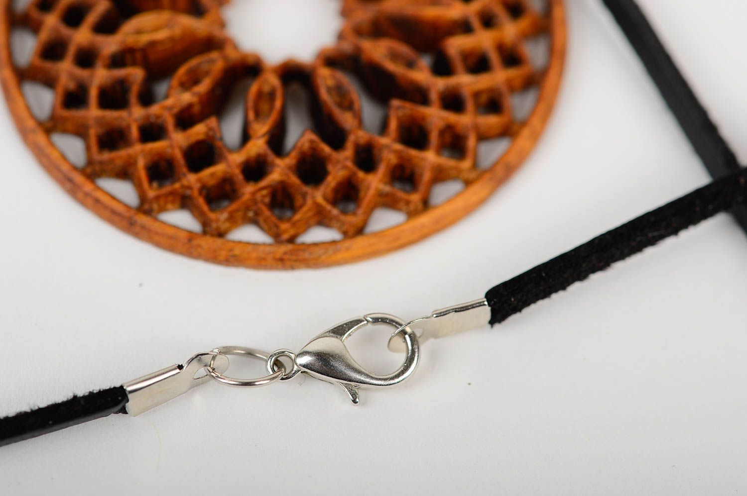 Handmade pendant unusual accessory gift ideas wooden pendant for women photo 5