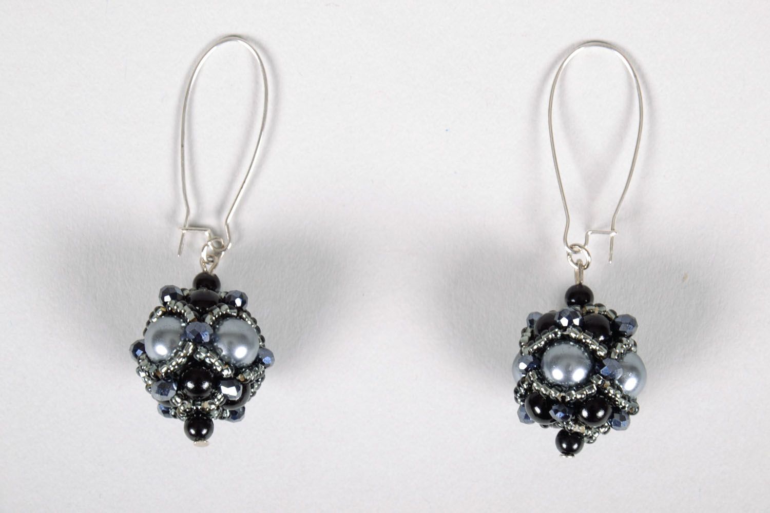 Earrings with Czech beads photo 2