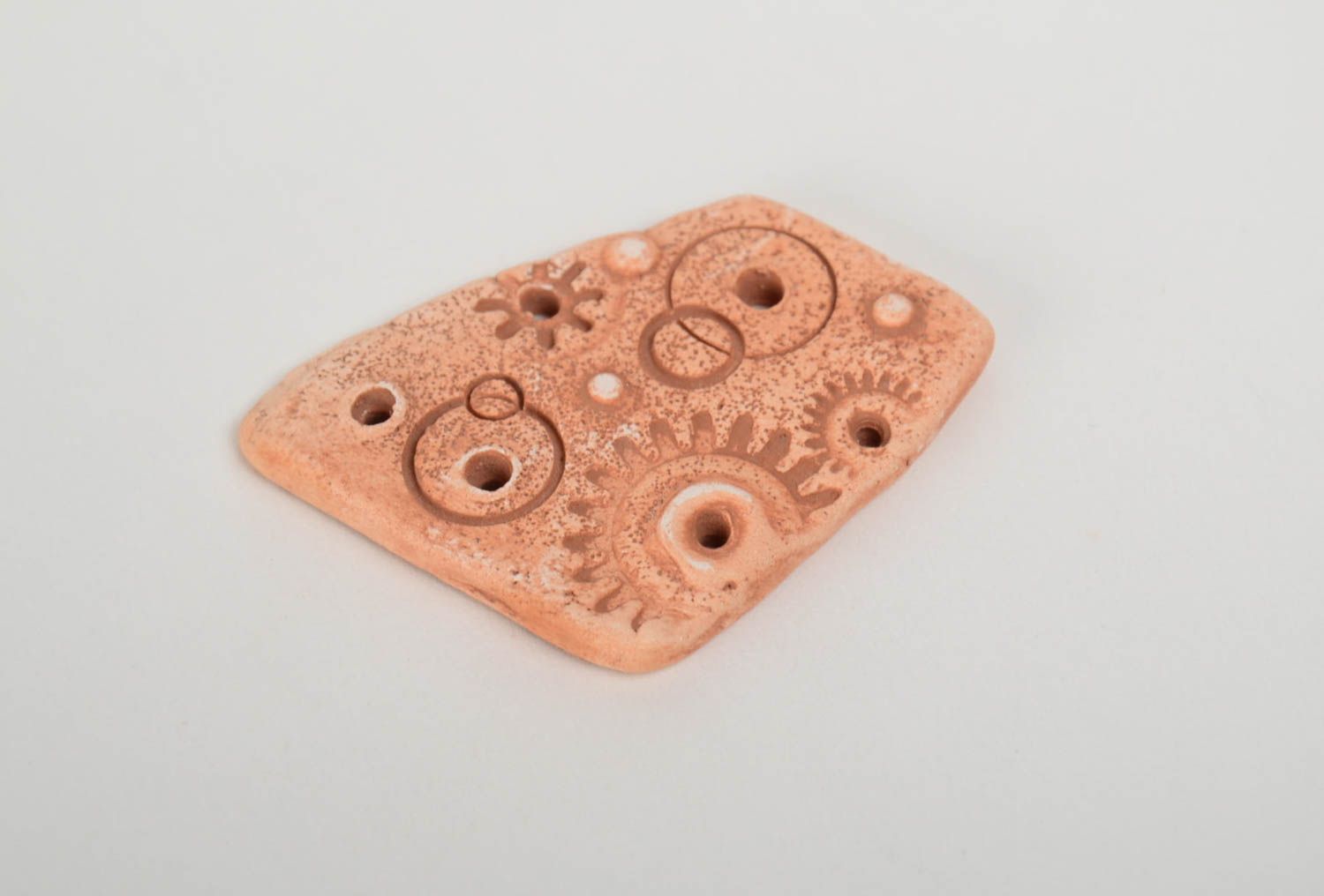 Beautiful homemade clay craft blank for DIY pendant making designer jewelry photo 4