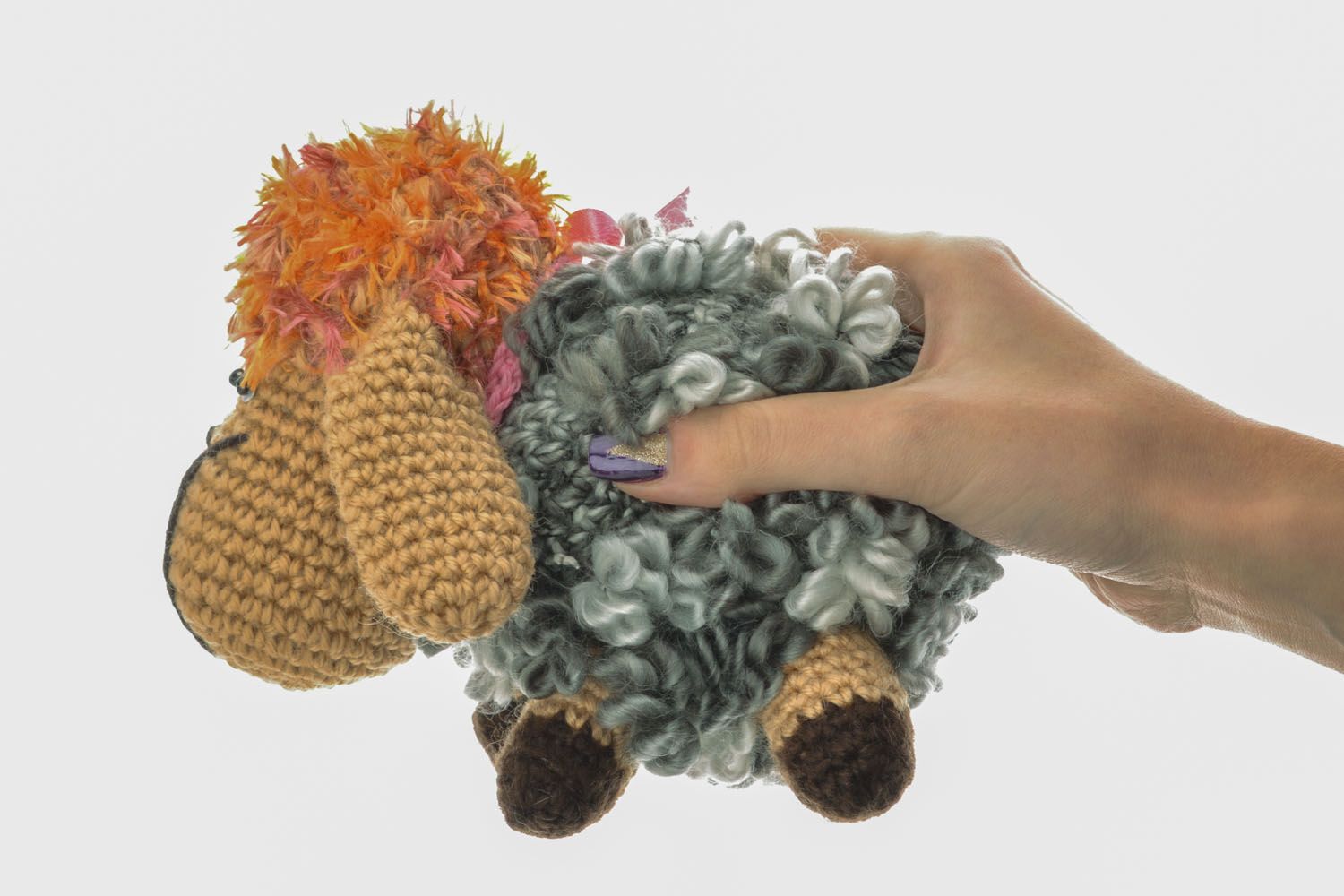 Hand crochet toy Lamb photo 5