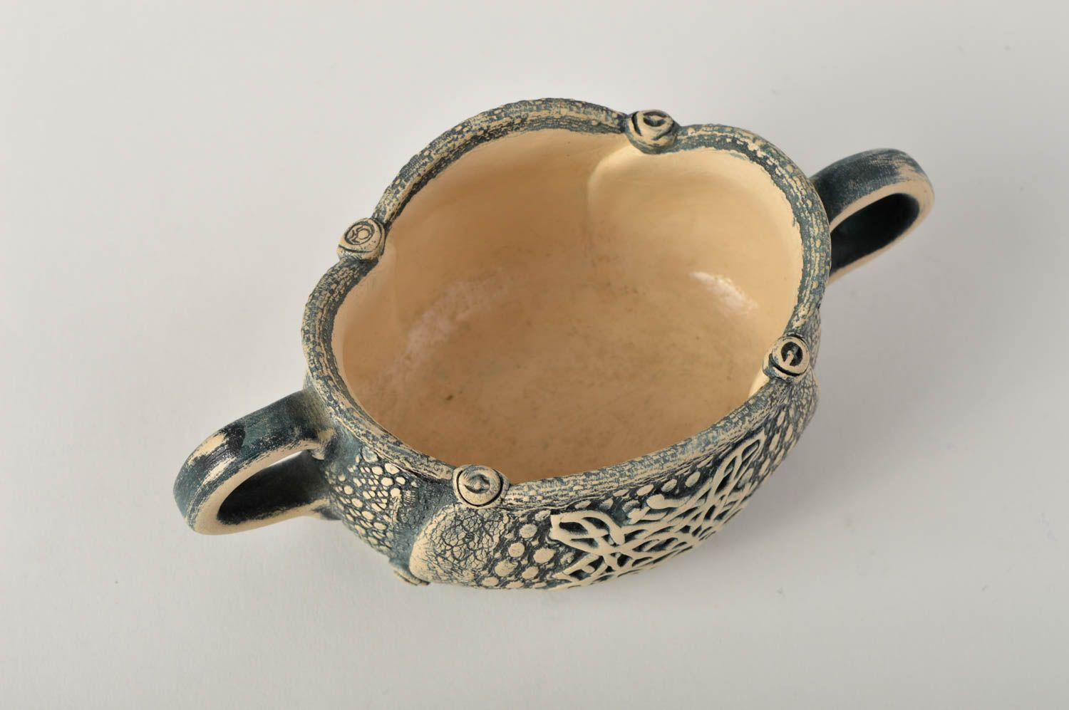 Handgemachte Keramik Haus Deko Blumen Vase Geschenk für Frau stilvoll ethnsich foto 4