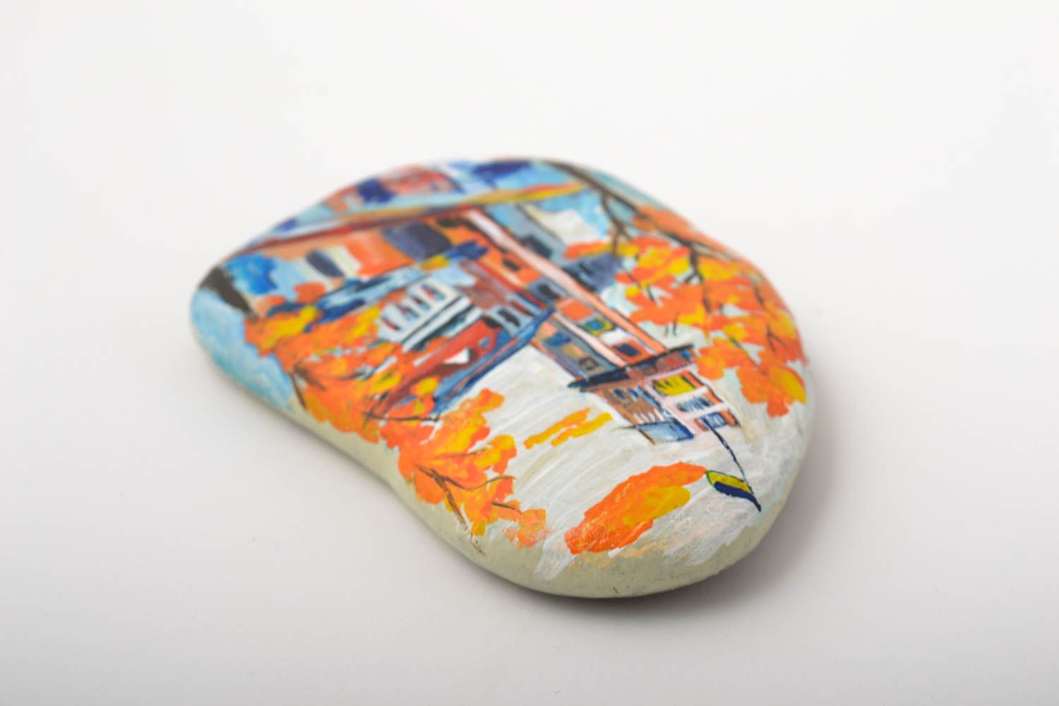 Морской камень хэнд мейд раскрашенный камень декор для дома краски города фото 4