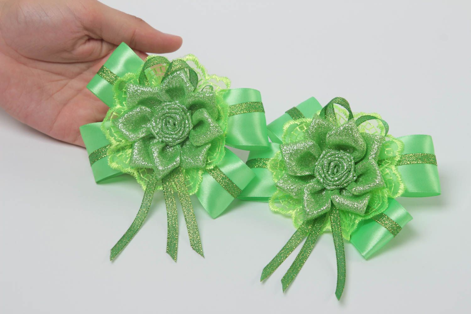 Set of 2 hair accessories handmade jewelry flowers for hair hair ornaments photo 5