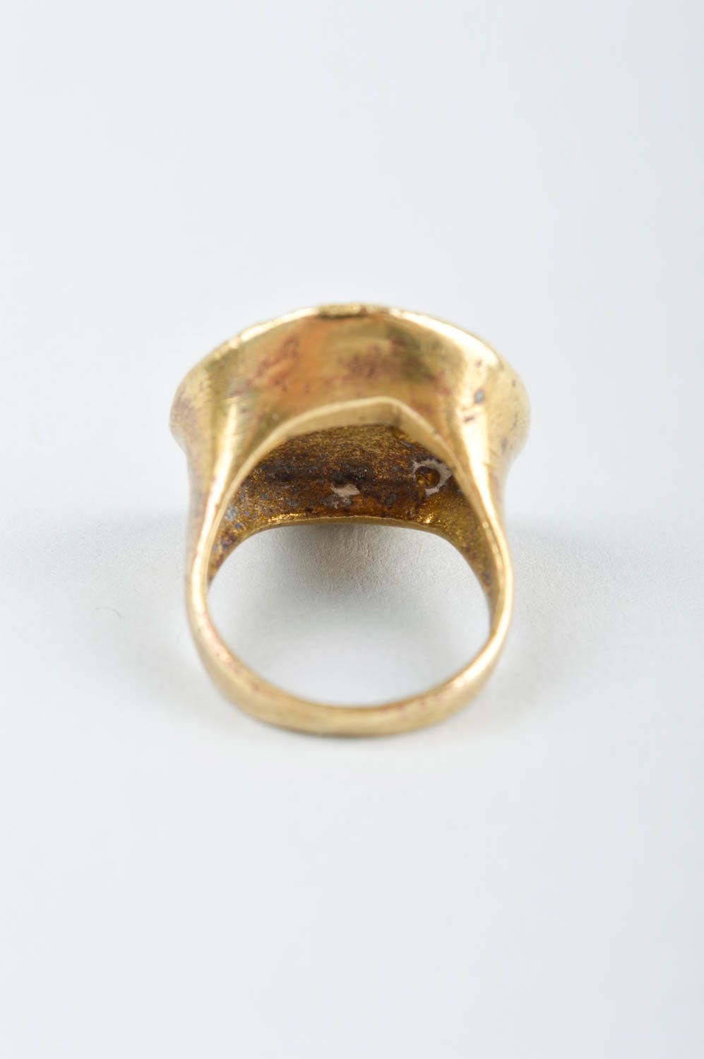 Exklusiver Ring handmade Messing Schmuck Ring am Finger Damen Modeschmuck schön foto 4