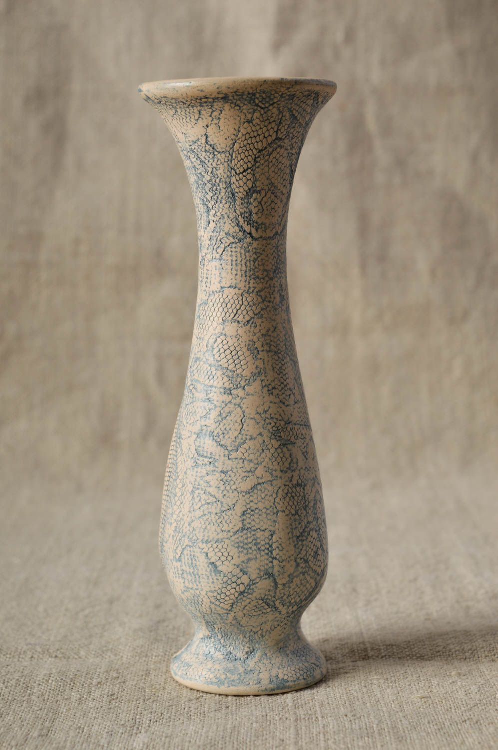 Vase design Déco maison fait main ornement motif dentelle Cadeau original photo 1