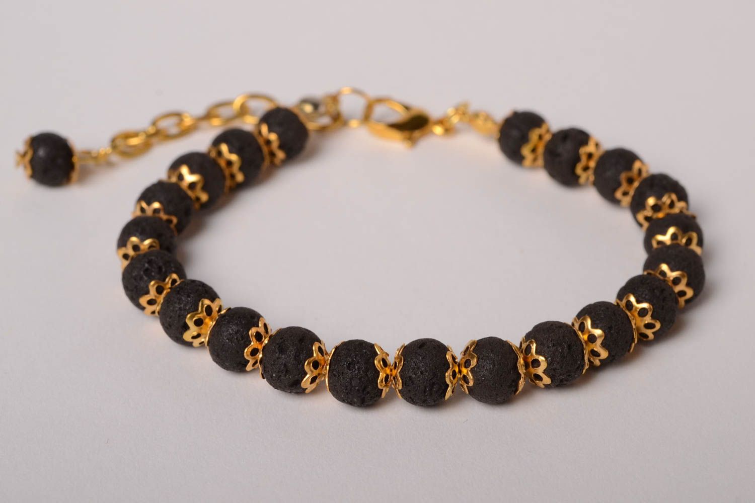 Black beaded bracelet handmade jewelry designer bracelets for women cool gifts photo 1