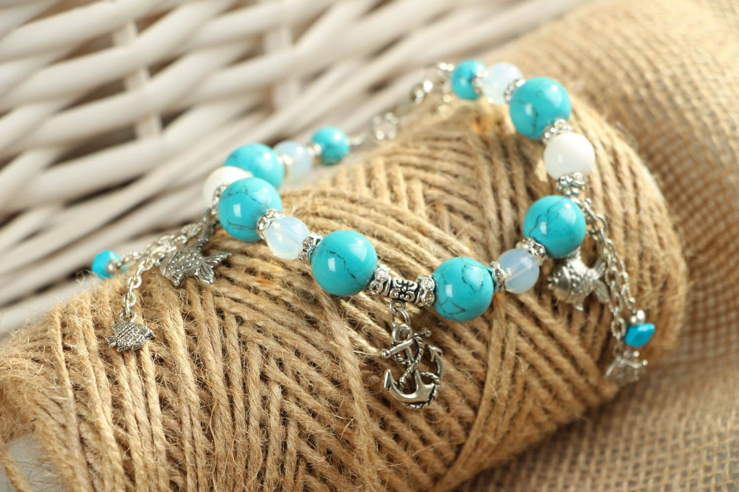 Marine turquoise bracelet  photo 4