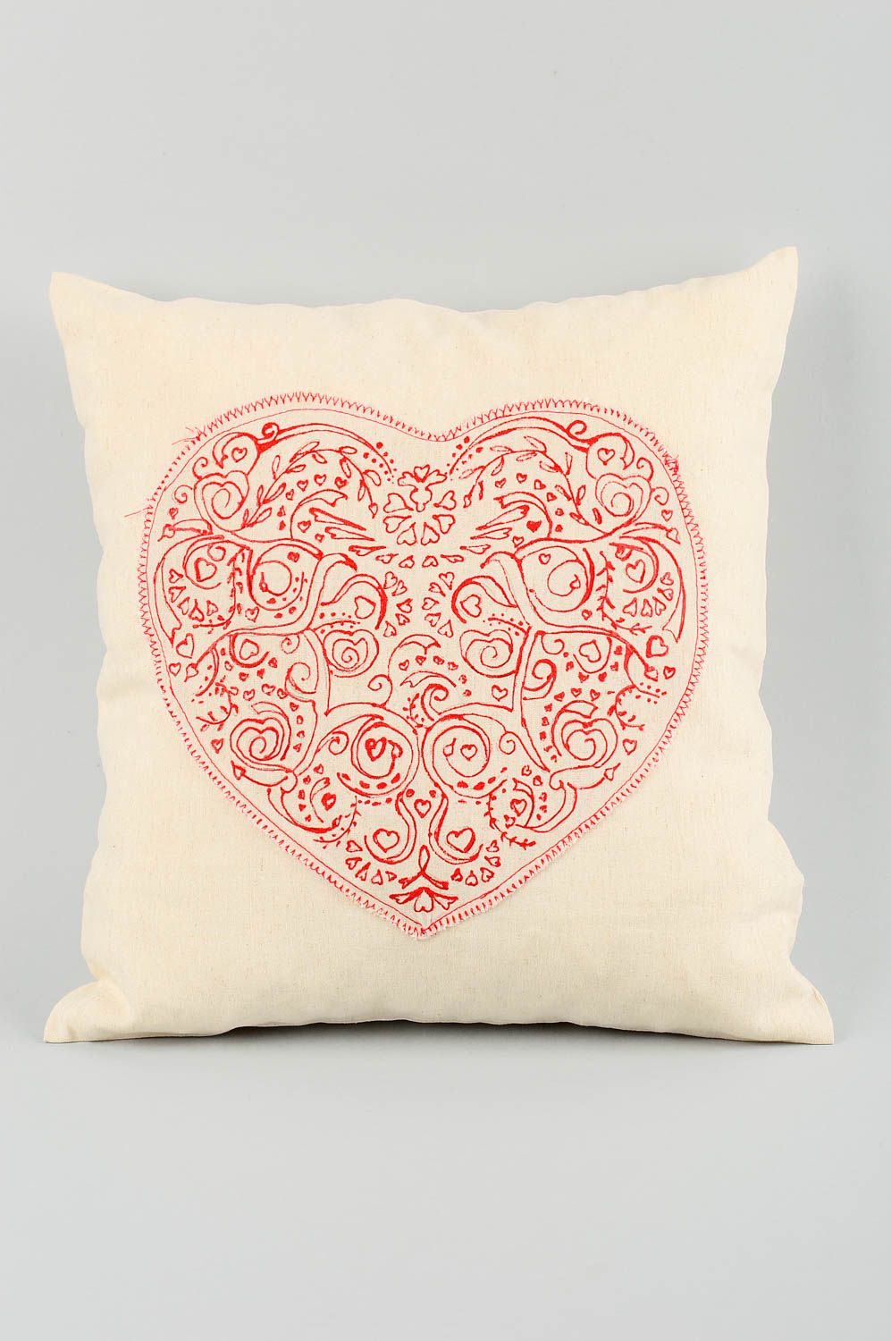 Almohada decorativa artesanal decoración de interior regalo original Corazón foto 1