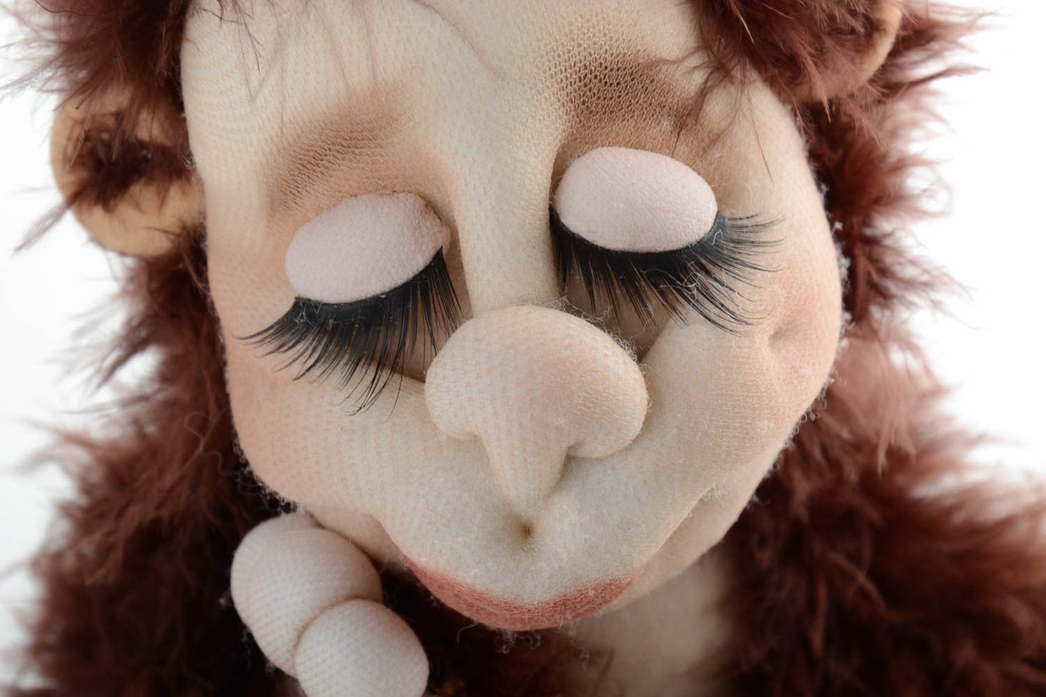 Soft toy in the form of a monkey made of nylon handmade designer beautiful doll photo 3