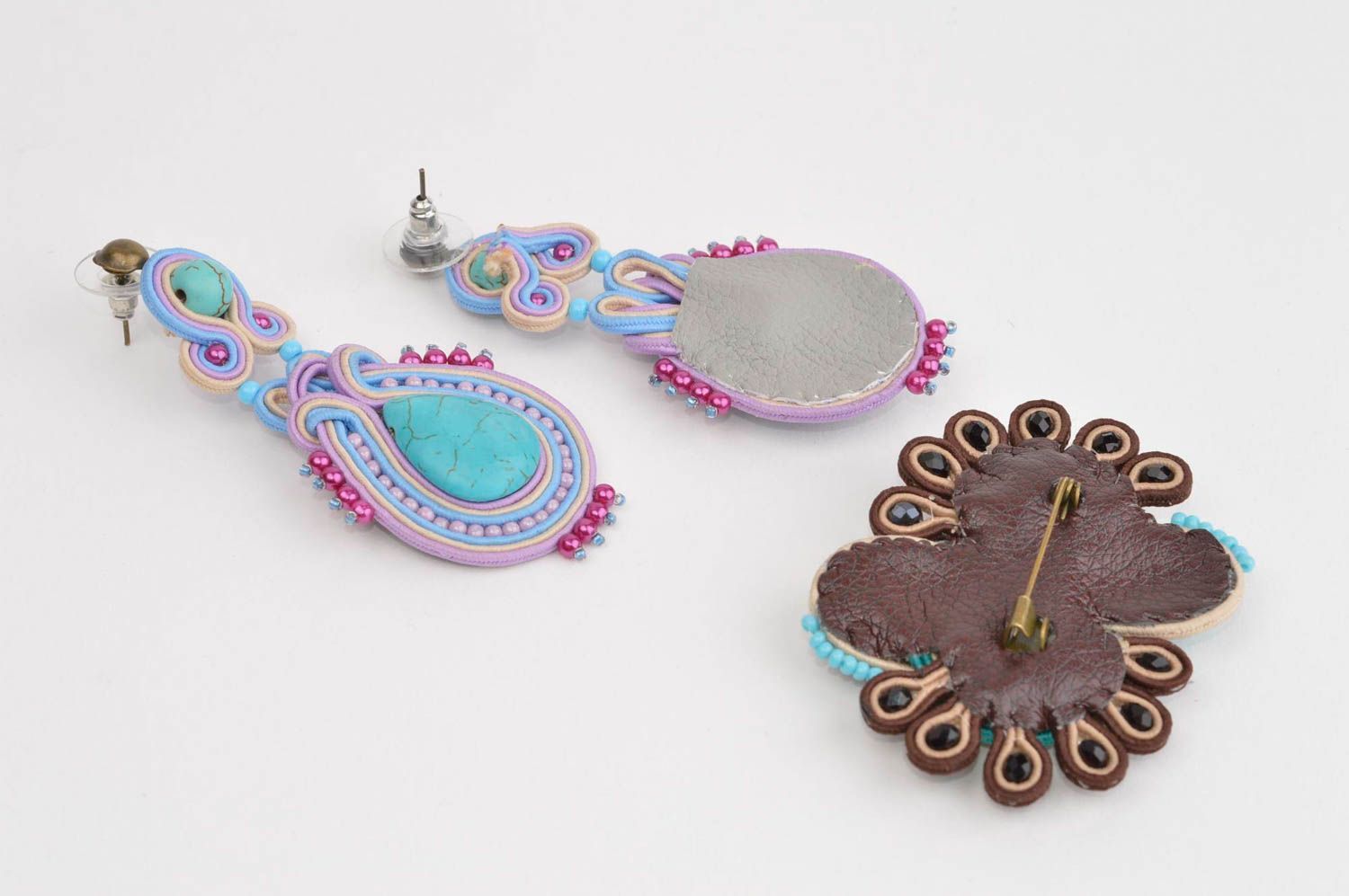 Handmade earrings designer jewelry fashion brooch for women impressive present photo 3