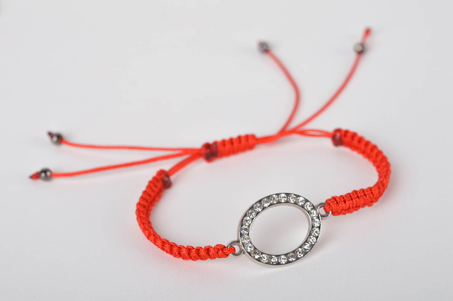 Handmade Schmuck Damen Armband Accessoire für Frauen rotes Armband ausgefallen foto 2