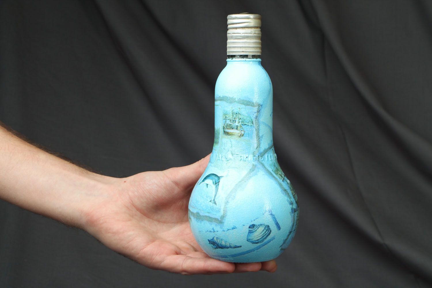 Декоративная бутылка Морская фото 4