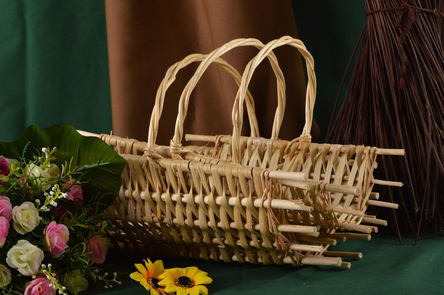Handmade beautiful decorative baskets 3 stylish woven baskets present for women photo 1