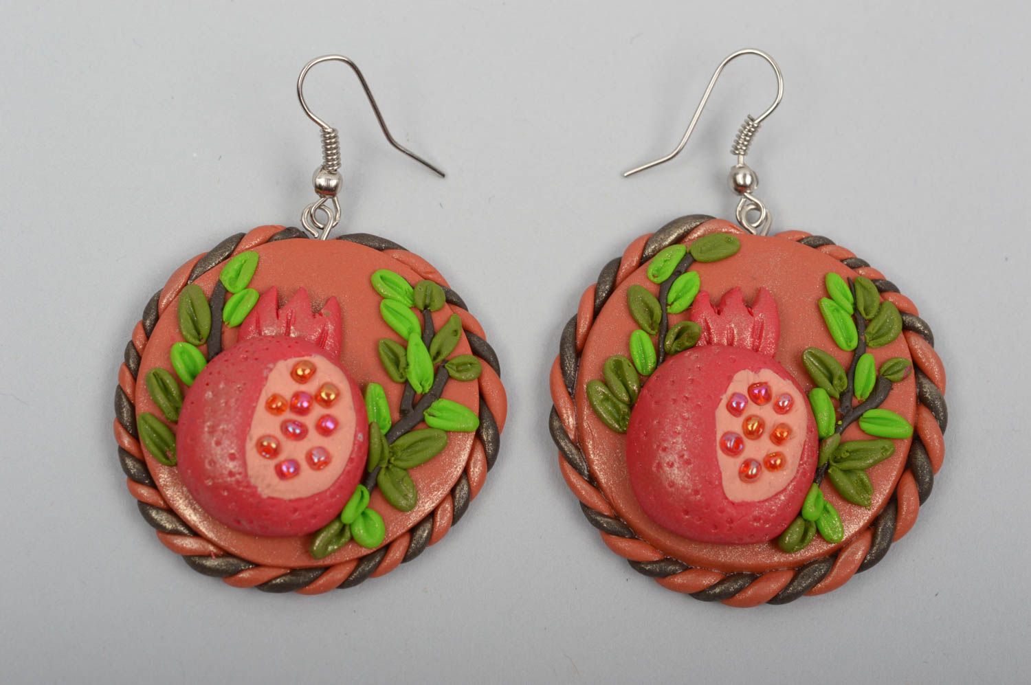 Homemade jewelry dangling earrings polymer clay earrings designs cool gifts photo 1