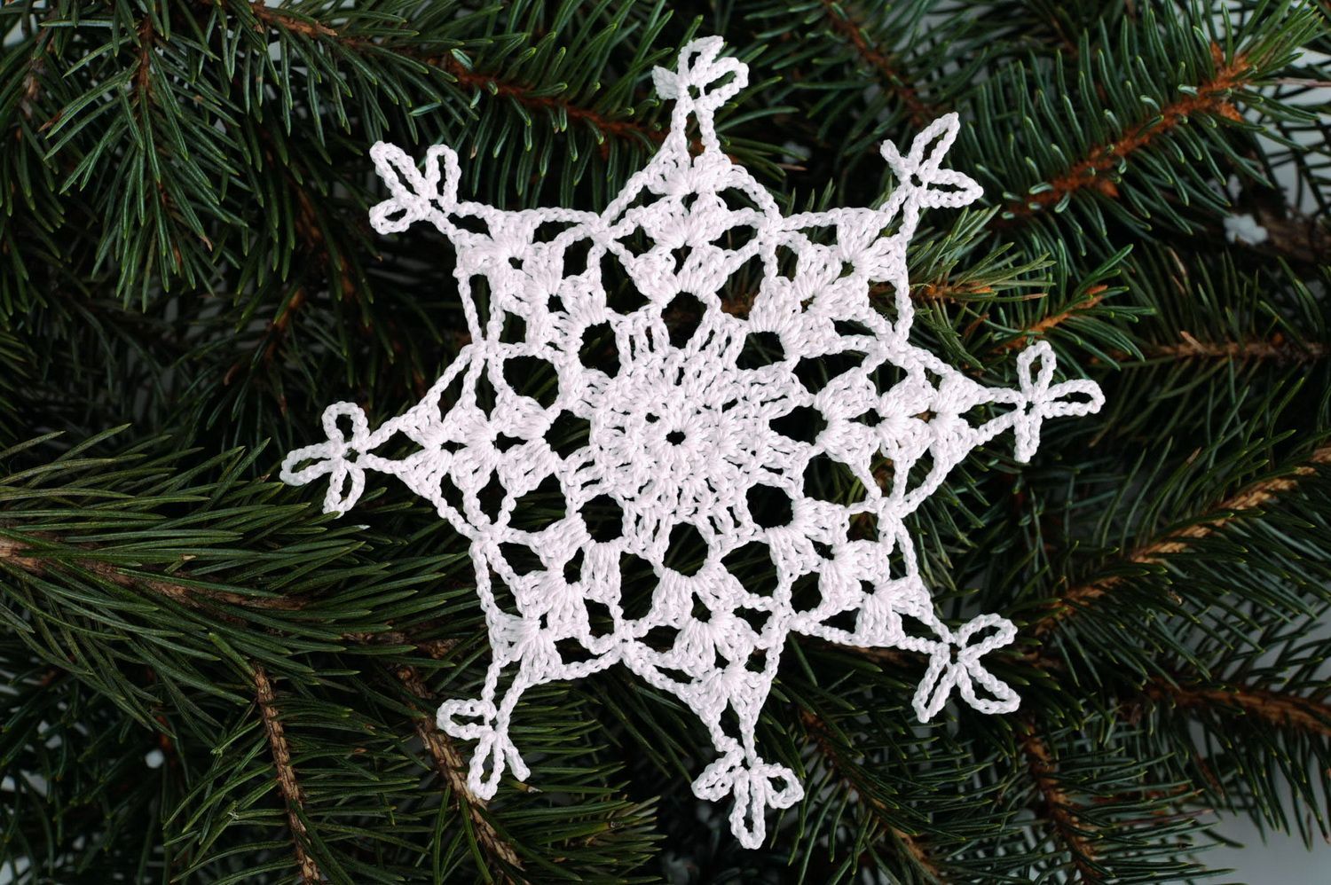 Openwork Christmas tree decoration Snowflake photo 2