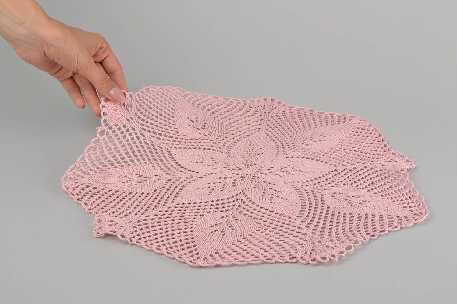 Knitted table napkin handmade crocheted napkin home decor designer tablecloth photo 2