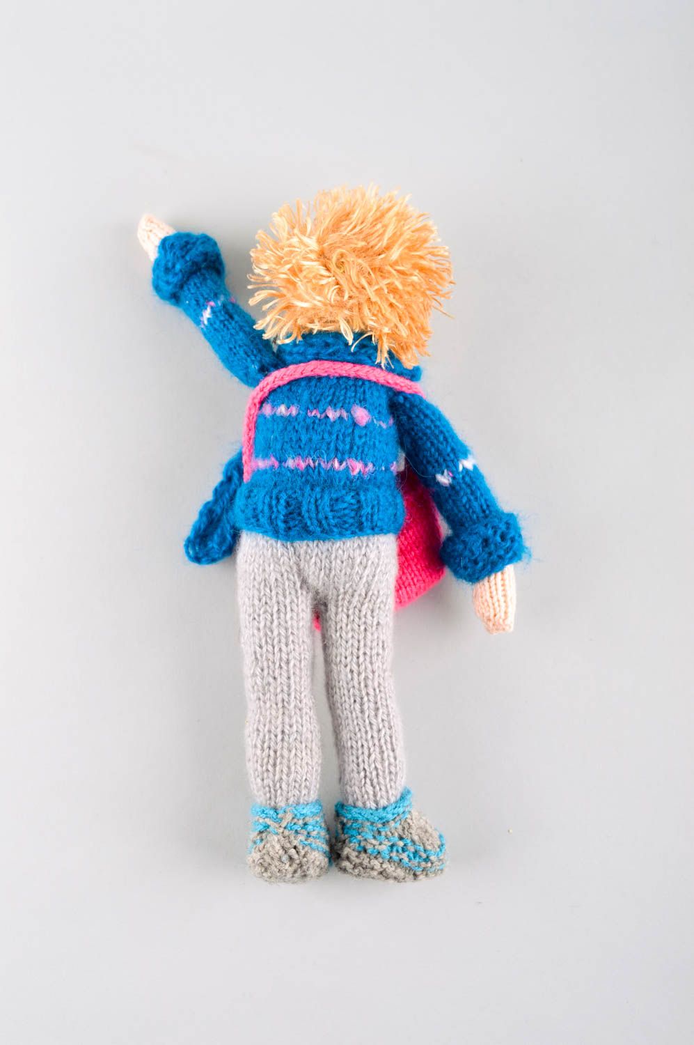 Poupée tricotée Jouet fait main design original déco Cadeau pour enfant photo 3