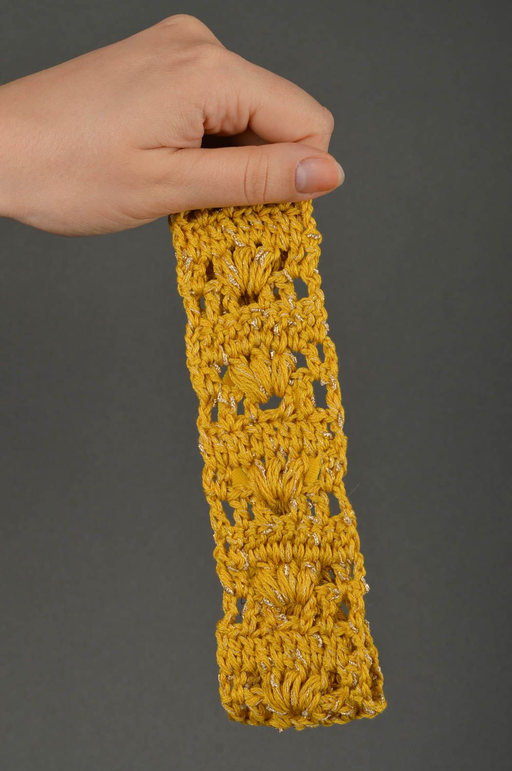 Kinder Haarband Schmuck handgemacht Accessoire für Kinder in Gelb einzigartig foto 2