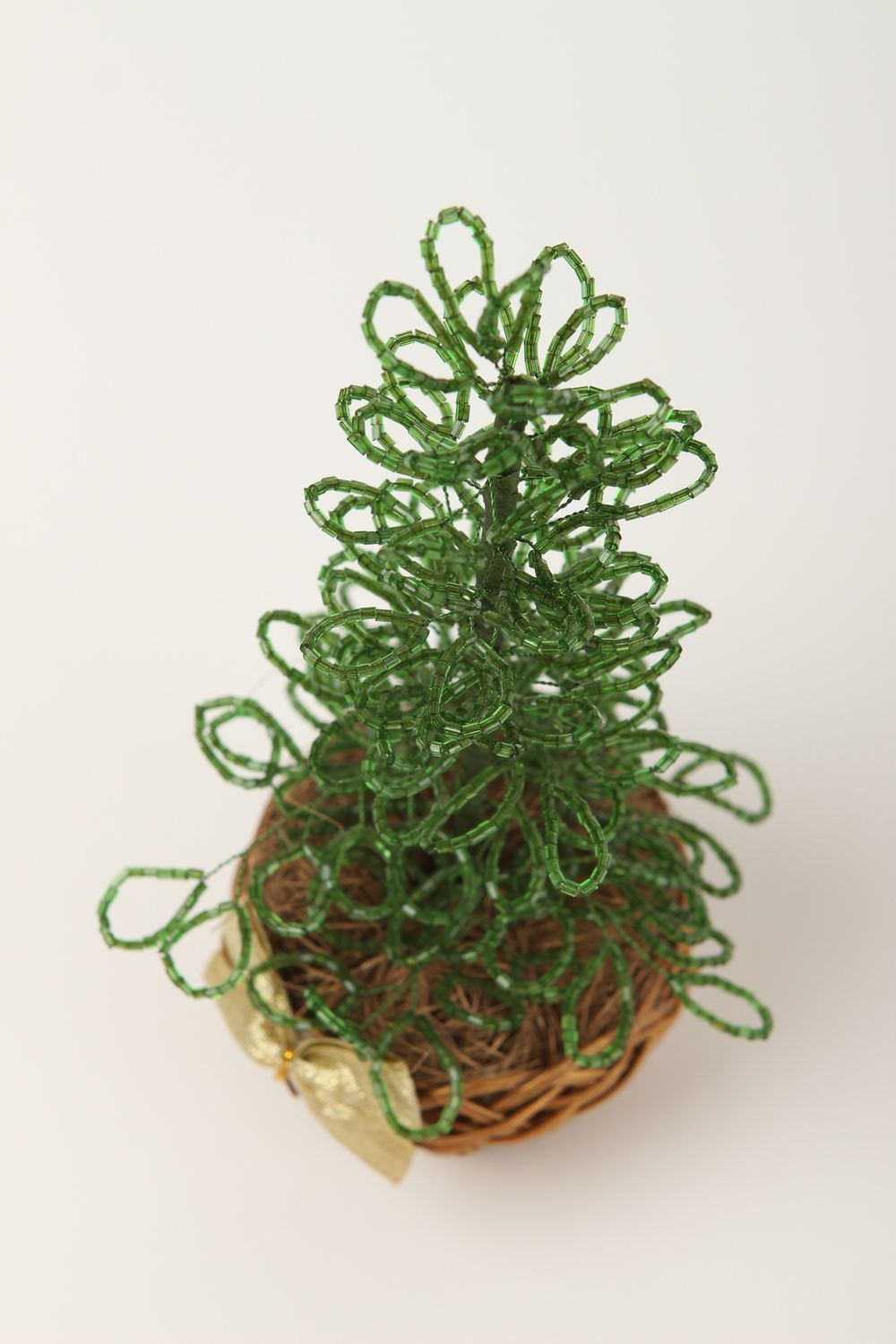Homemade home decor beaded topiary interior tree unique gifts for decorative use photo 2