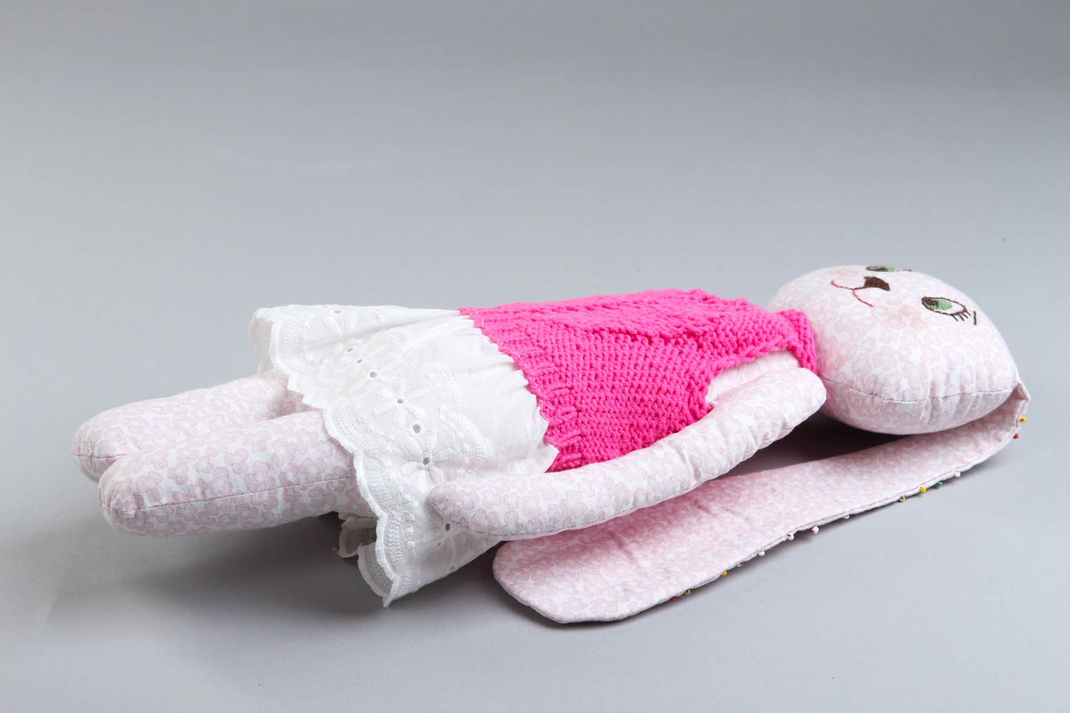Stoff Kuscheltier handgeschaffen Kleinkinder Spielzeug Geschenk für Kinder Hase foto 4