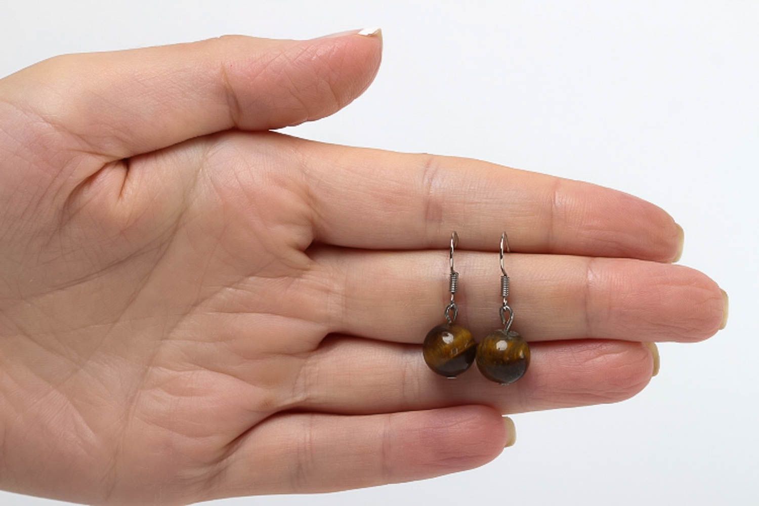 Handmade Schmuck Ohrringe aus Steinen Designer Schmuck Accessoire für Frauen foto 5