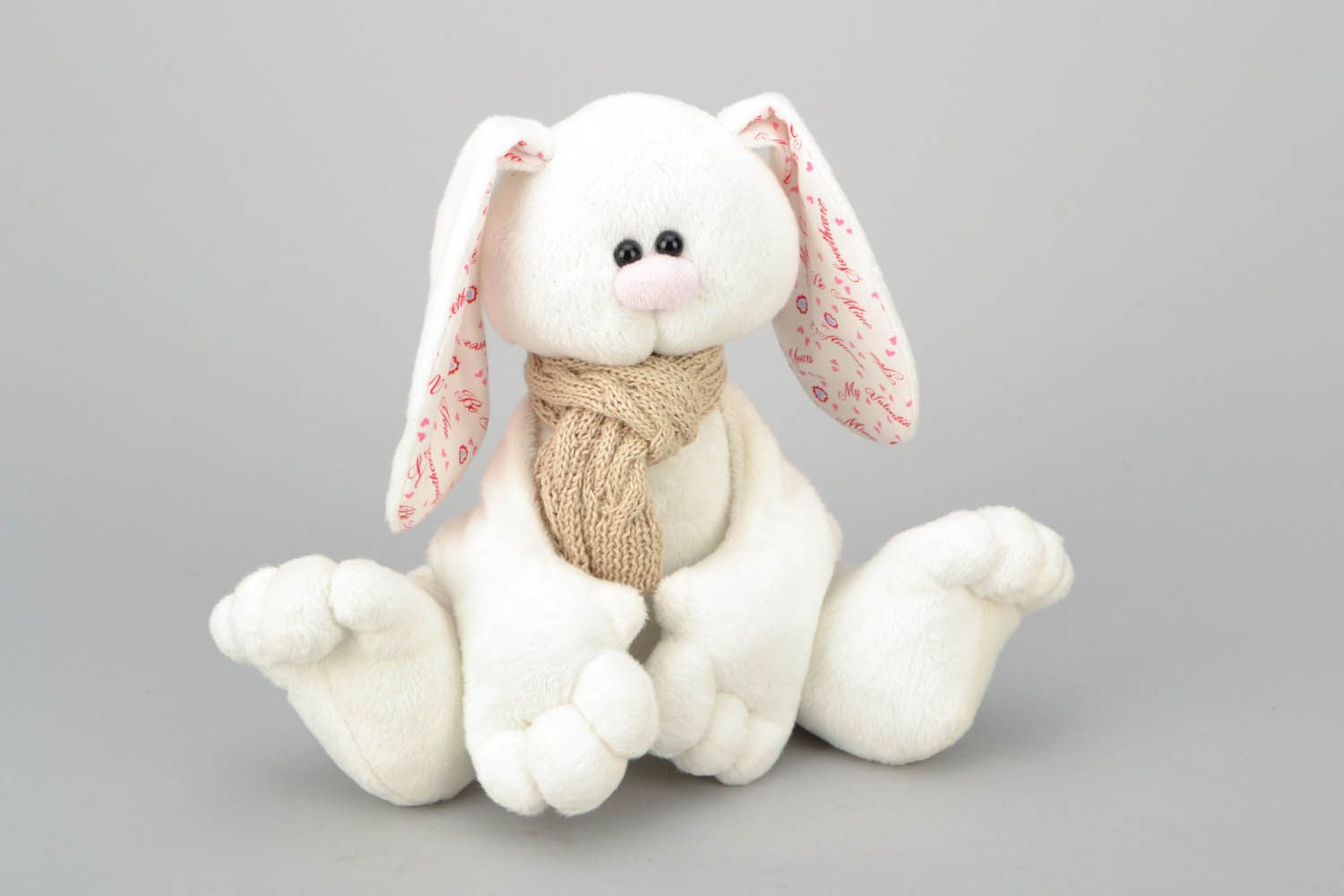 Soft toy White rabbit photo 1