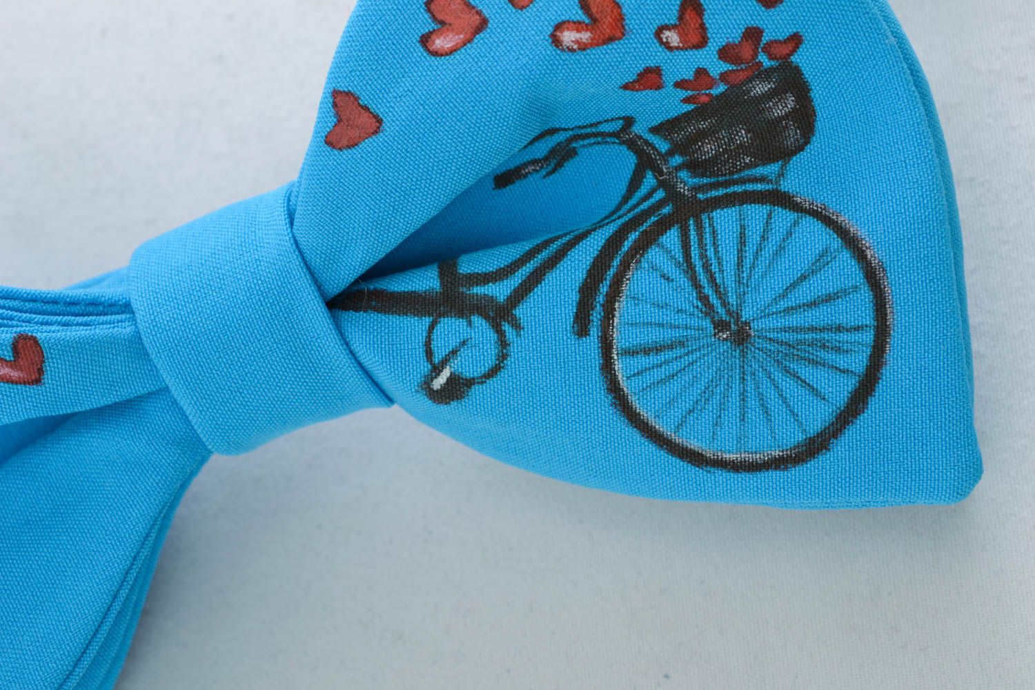 Fabric bow tie Bicycle in Love photo 2