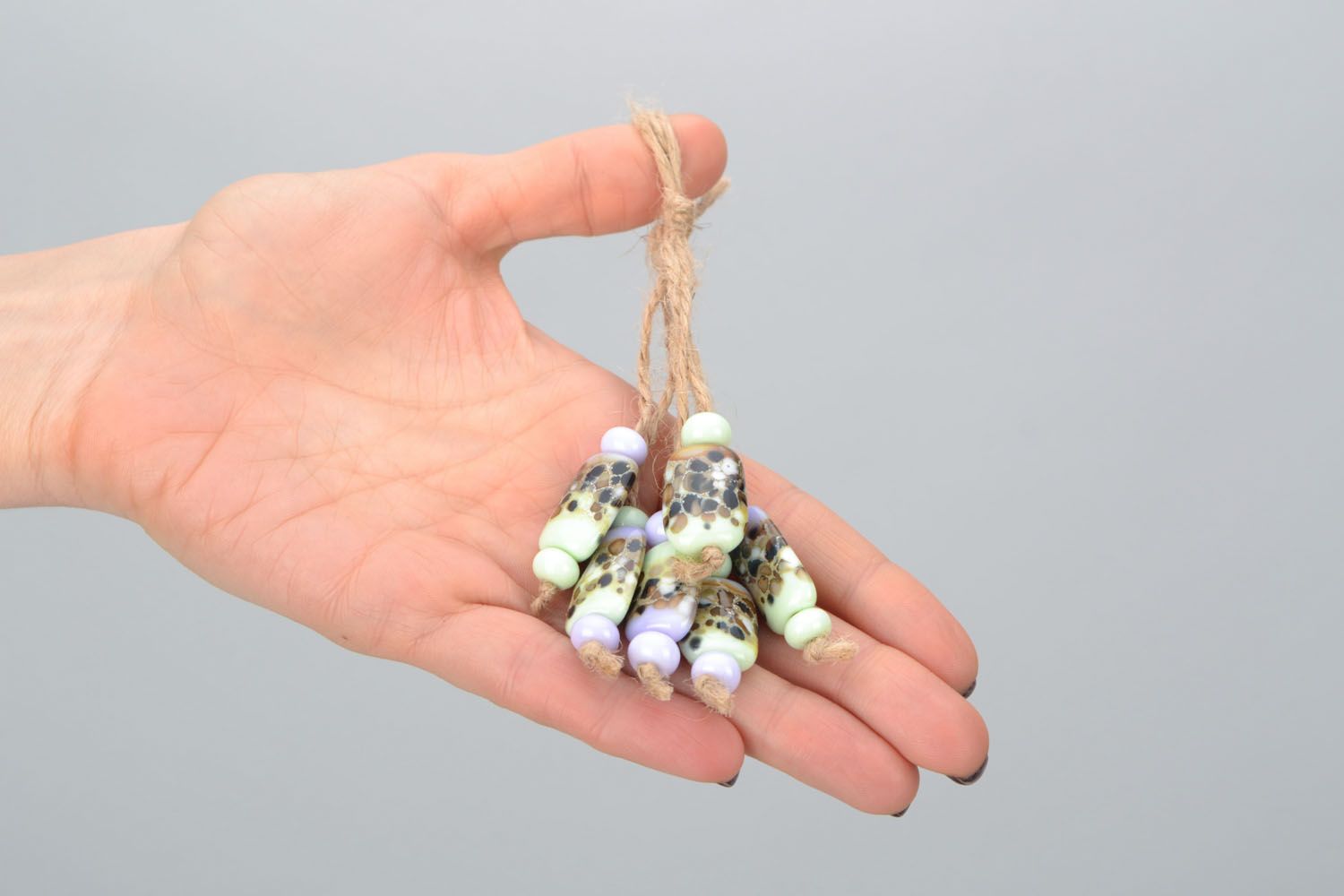 Ensemble de perles de verre au chalumeau artisanales photo 3