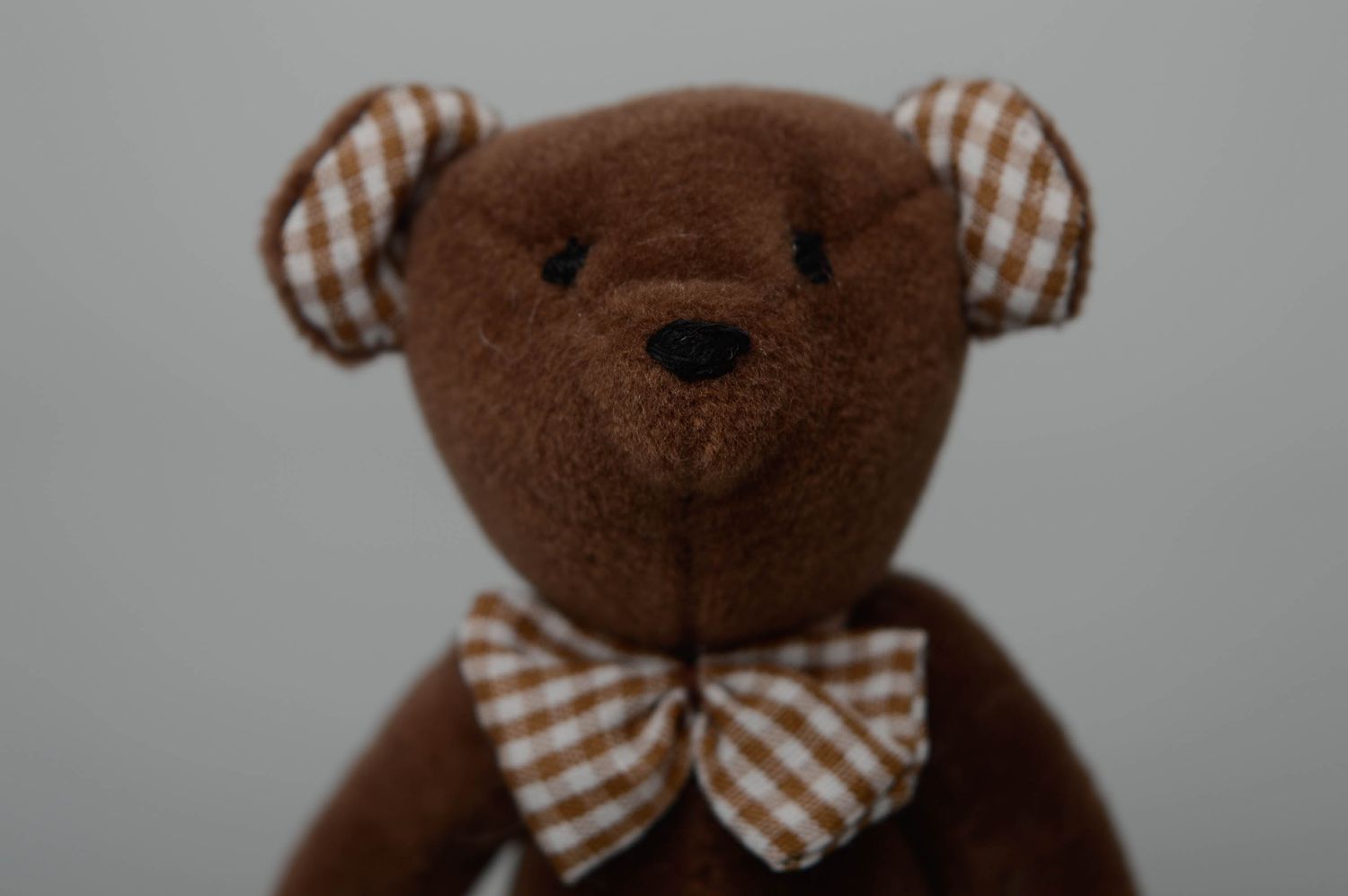 Soft suede toy bear photo 4