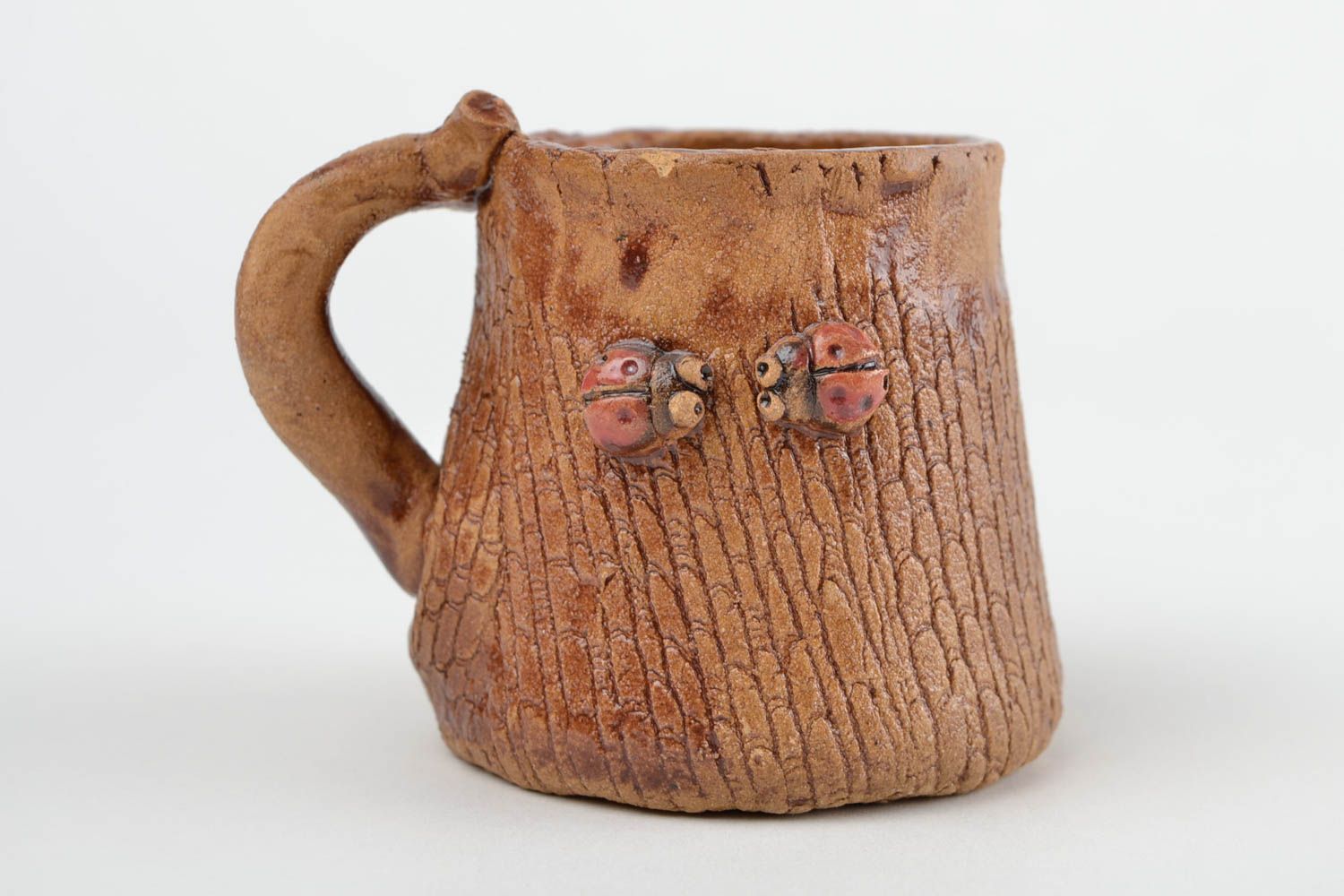 Taza de cafe hecha a mano de arcilla artículo de cerámica menaje de cocina  foto 3