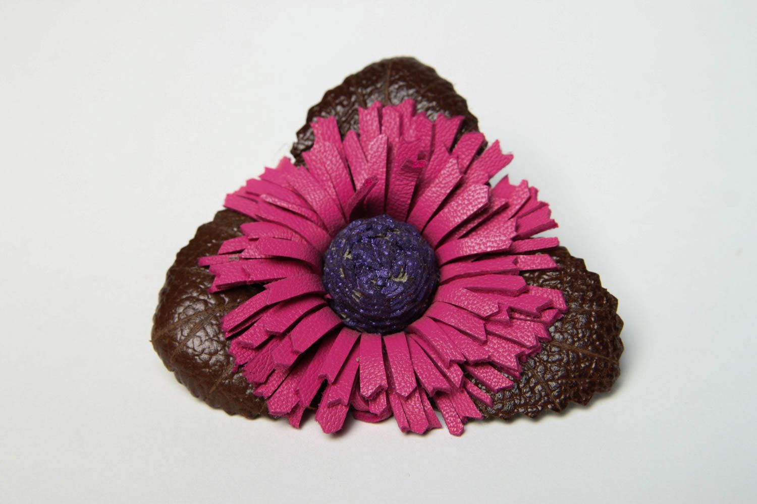 Handmade jewelry leather hair accessories flower hair tie designer accessories photo 3