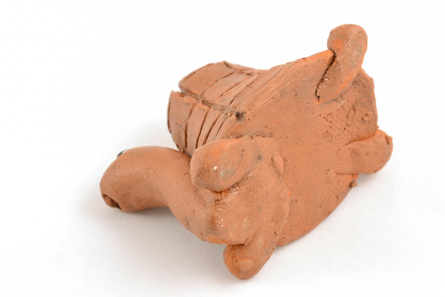 Statuetta tartaruga in argilla fatta a mano figurina decorativa in ceramica 
 foto 4